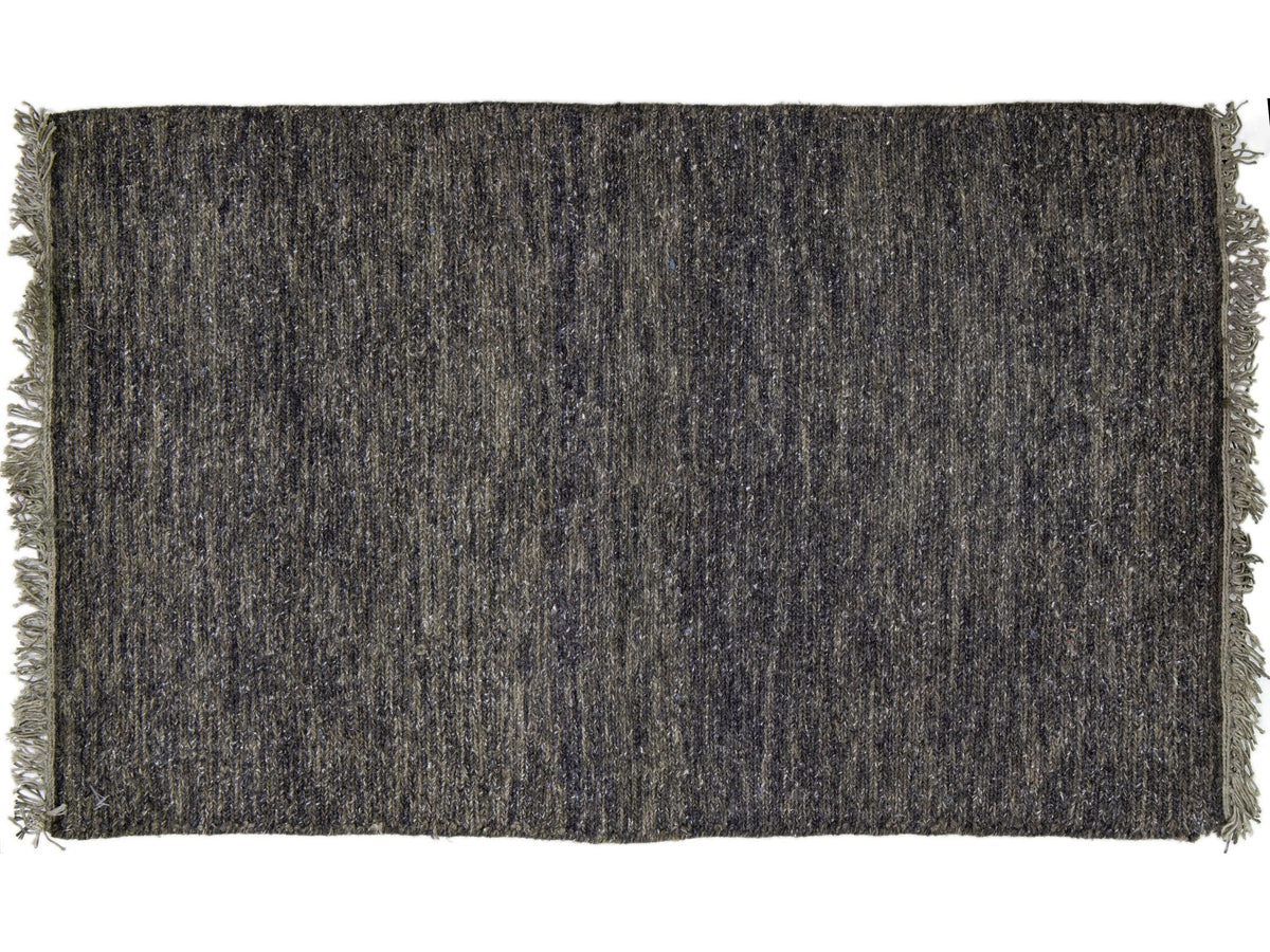 Modern Soumak Style Wool Custom Rug
