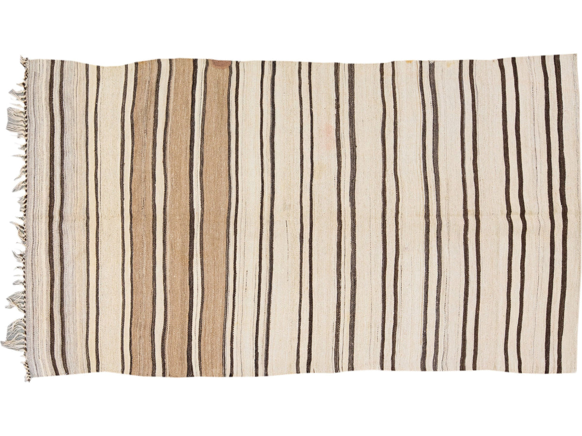 Vintage Kilim Wool Rug 5 X 9