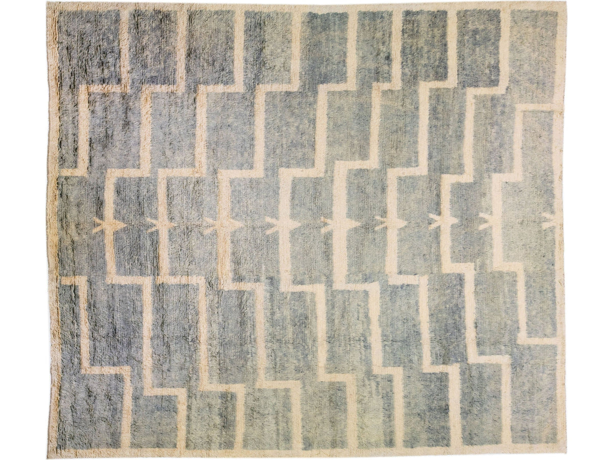 Modern Turkish Tulu Wool Rug 14 X 15