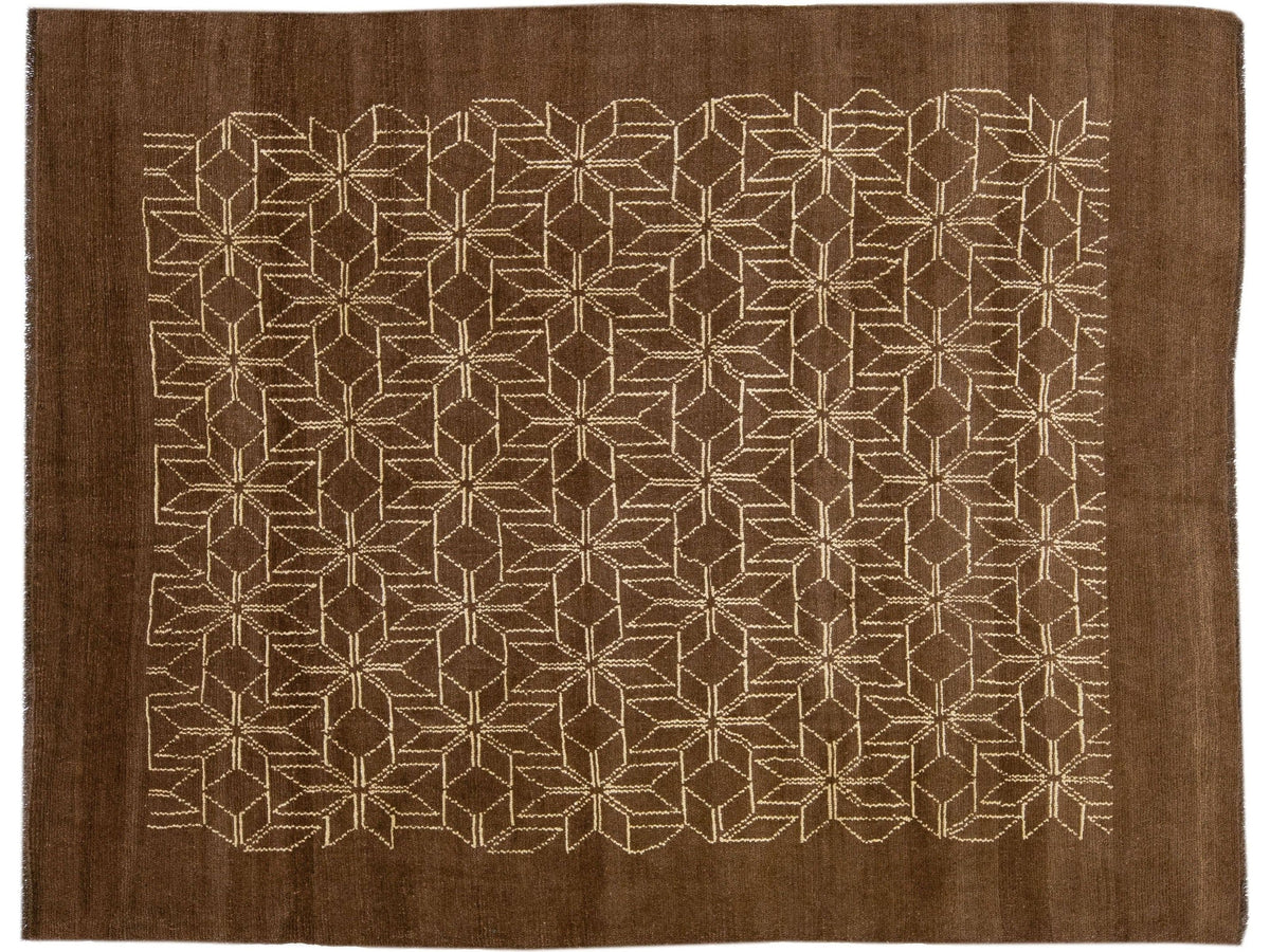 Vintage Moroccan Wool Rug 7 X 9