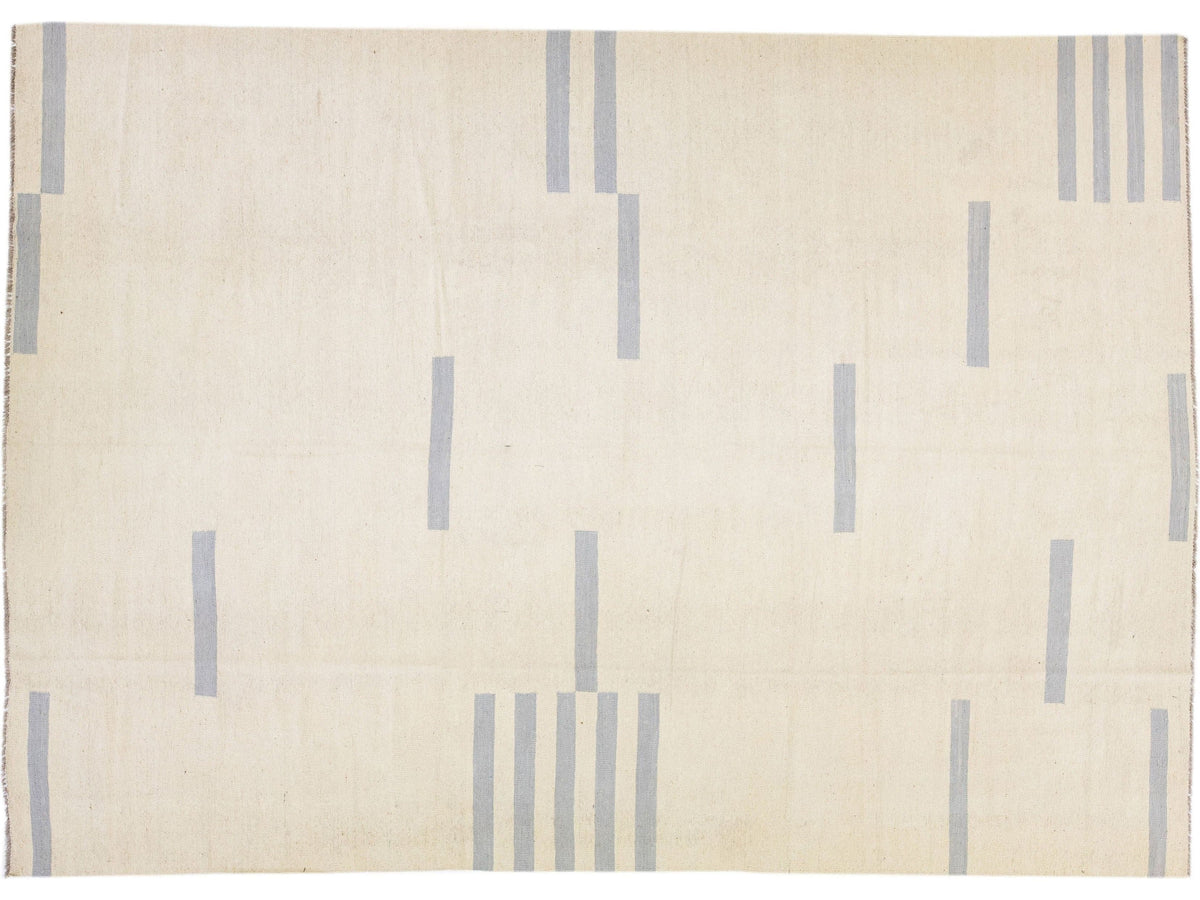 Modern Kilim Wool Rug 10 X 14