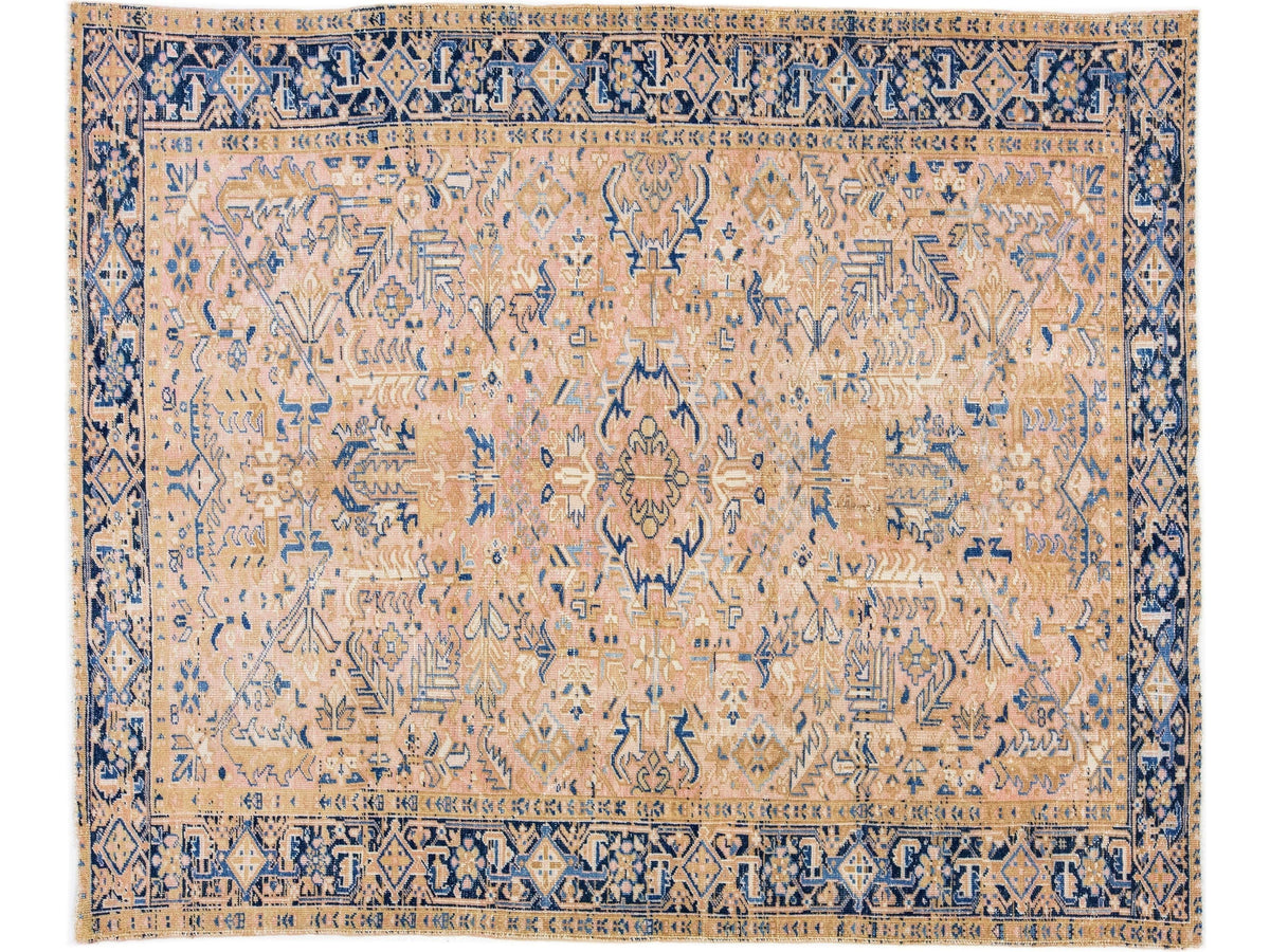 Antique Persian Heriz Wool Rug 8 X 10