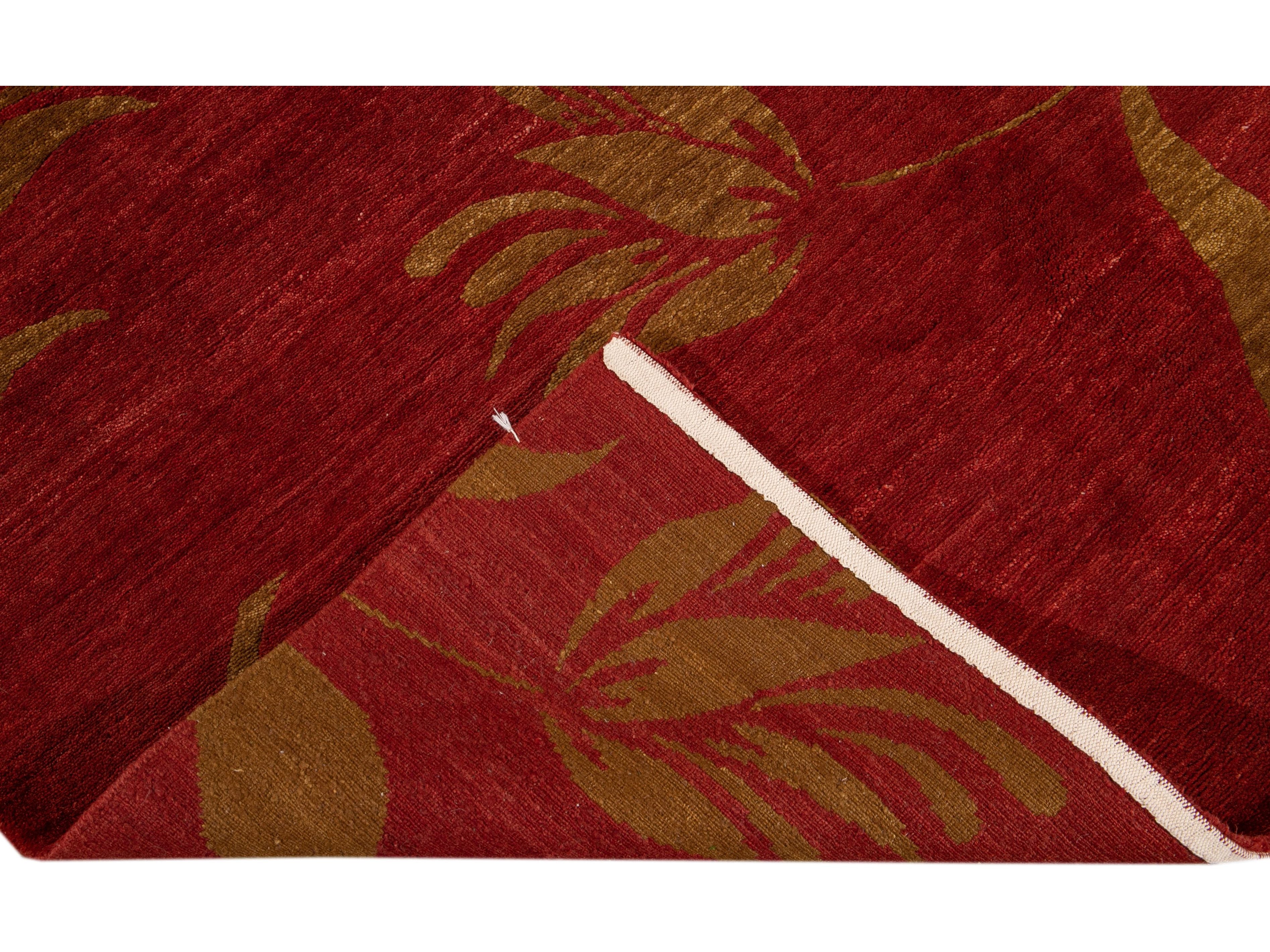 Modern Tibetan Wool Rug 9 X 12