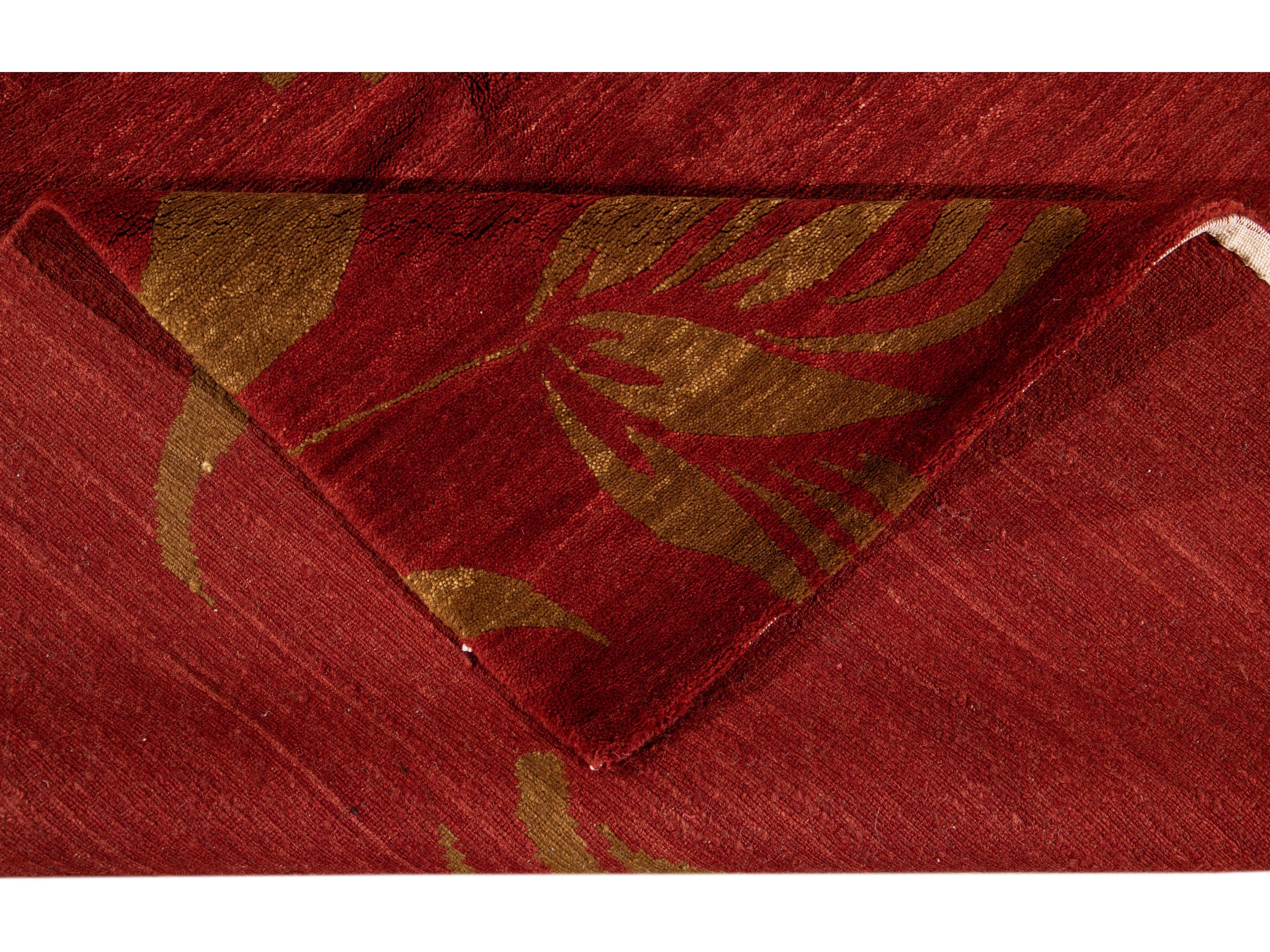 Modern Tibetan Wool Rug 9 X 12