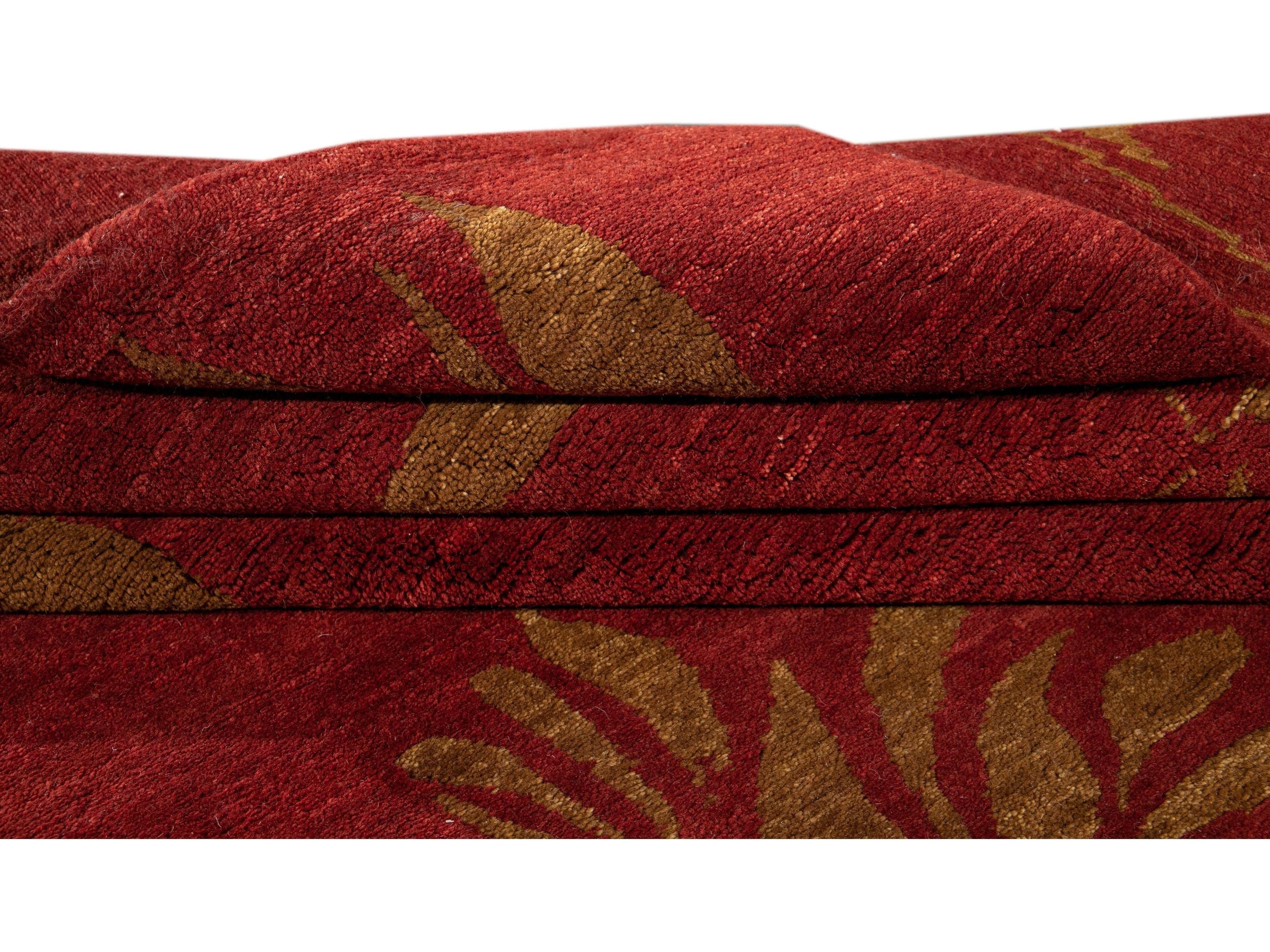 Modern Tibetan Wool Rug 9 X 12