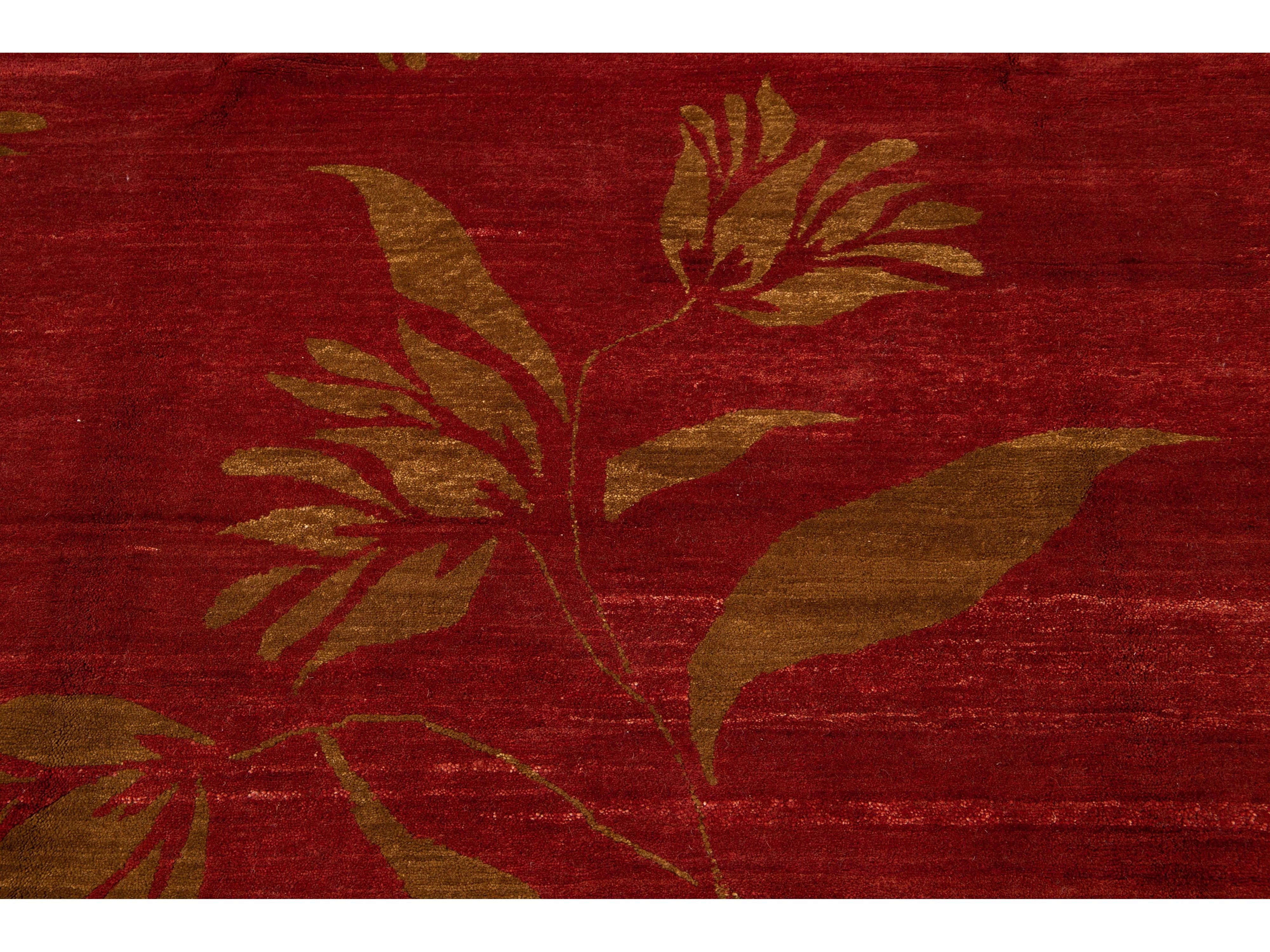 Modern Tibetan Wool Rug 9 X 12