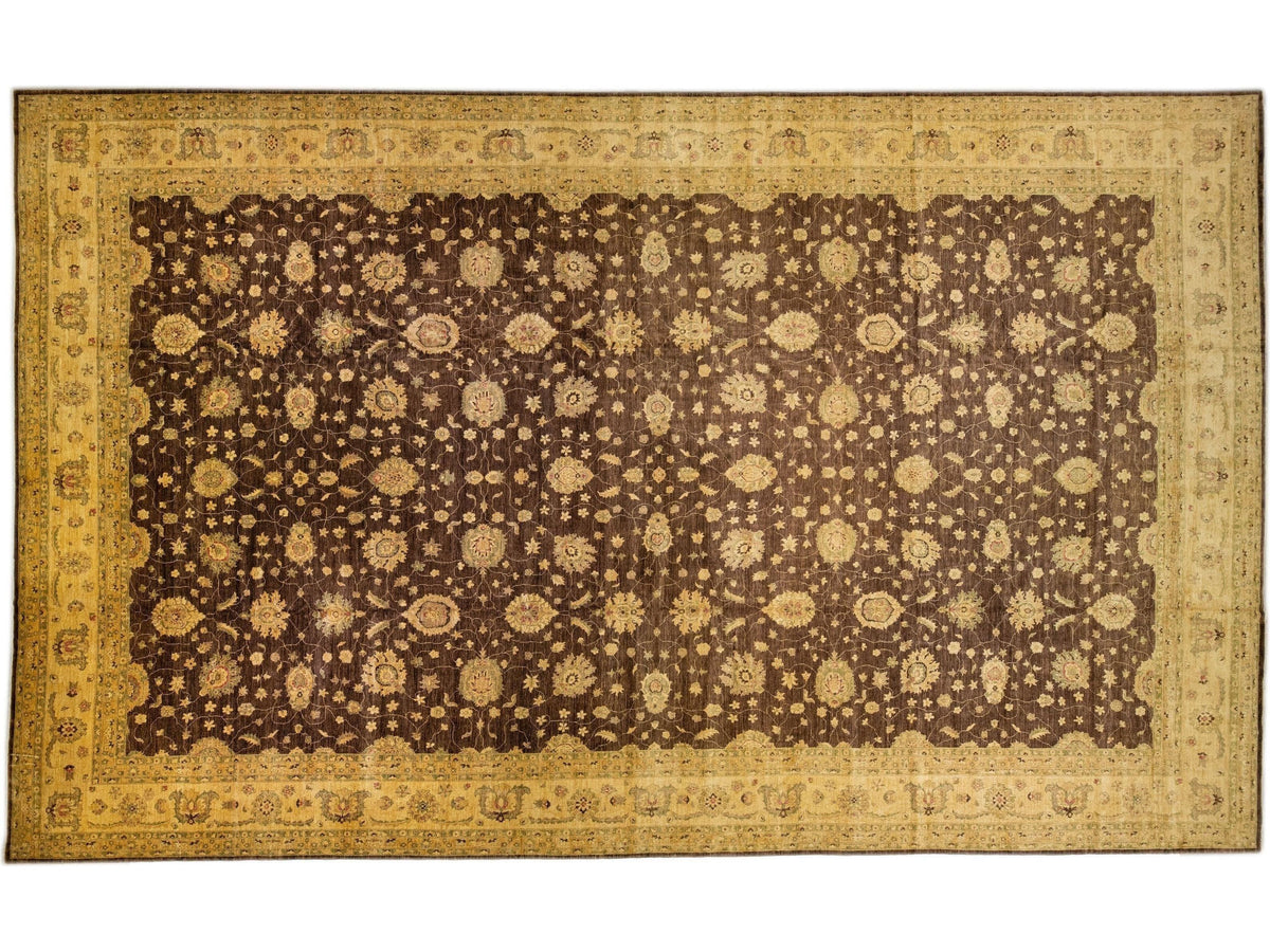 Modern Peshawar Wool Rug 18 X 29