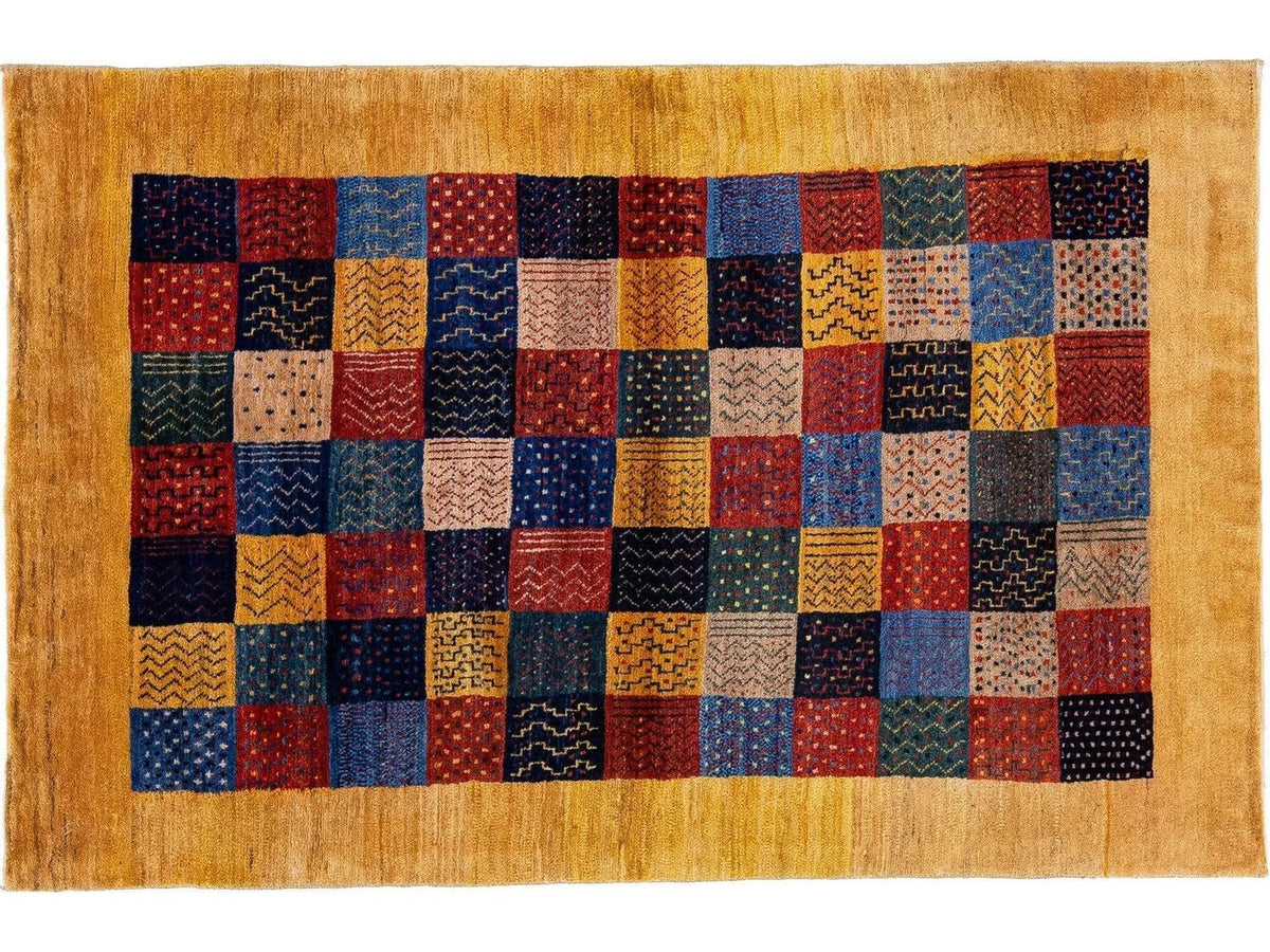 Modern Gabbeh Wool Rug 3 X 5