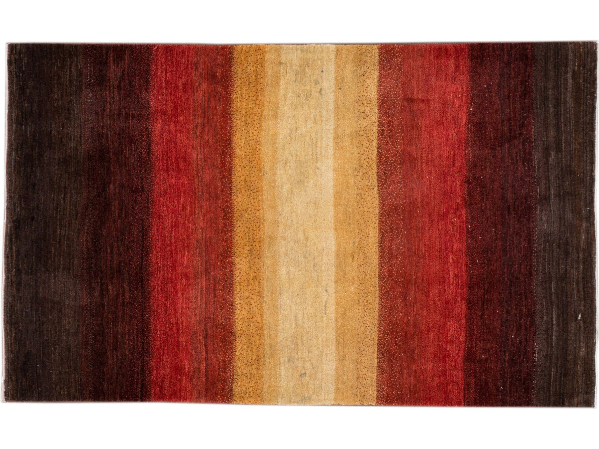 Modern Gabbeh Wool Rug 4 X 6