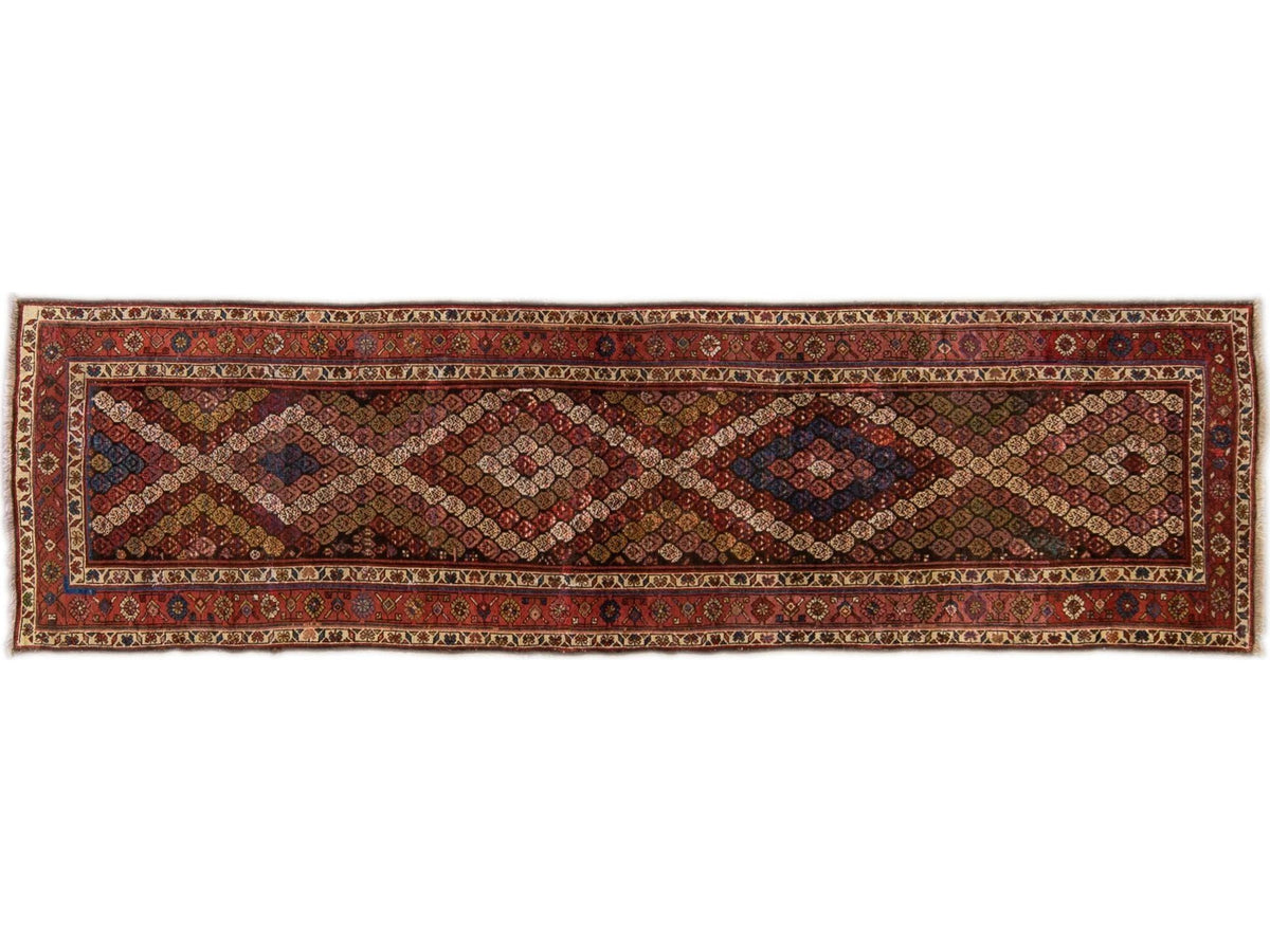 Antique Kurd Wool Runner 3 X 12