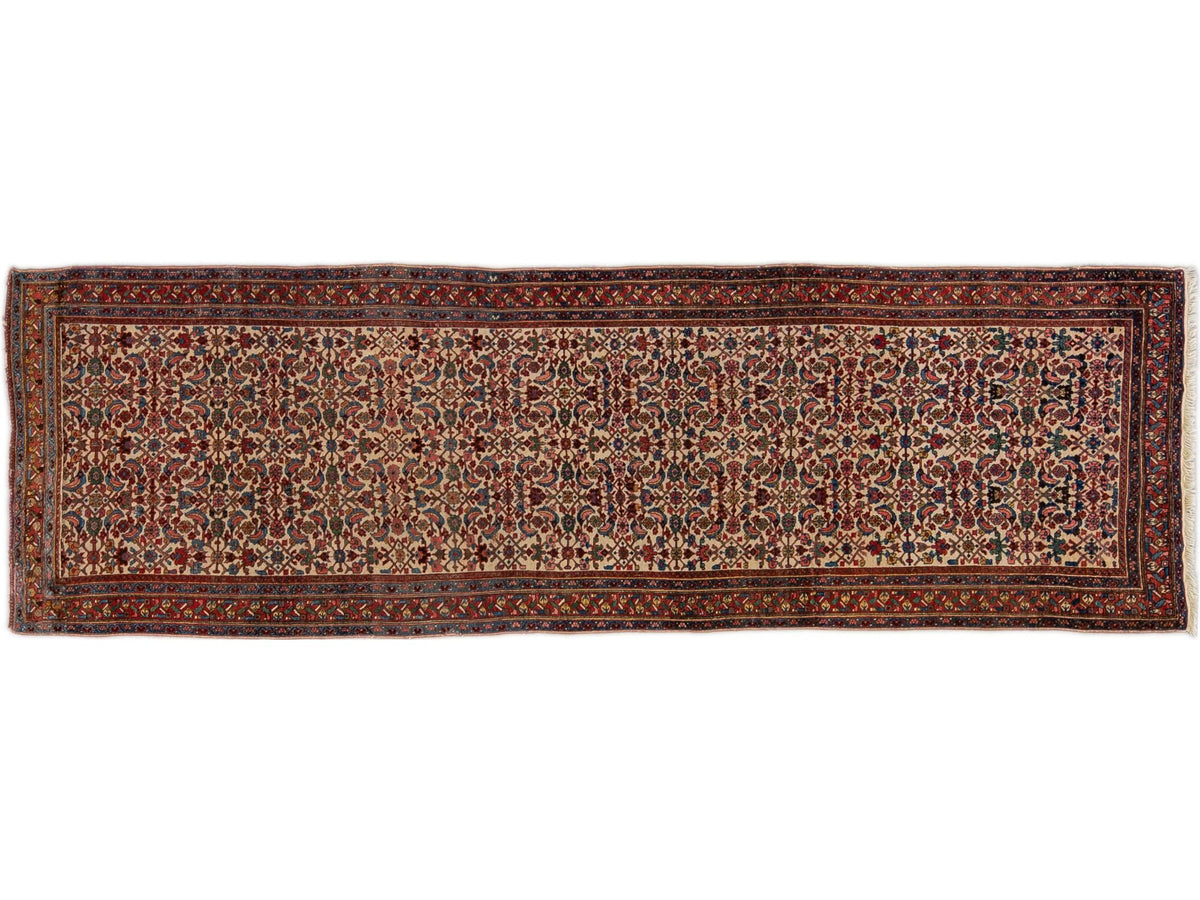 Antique Bidjar Wool Runner 4 X 13
