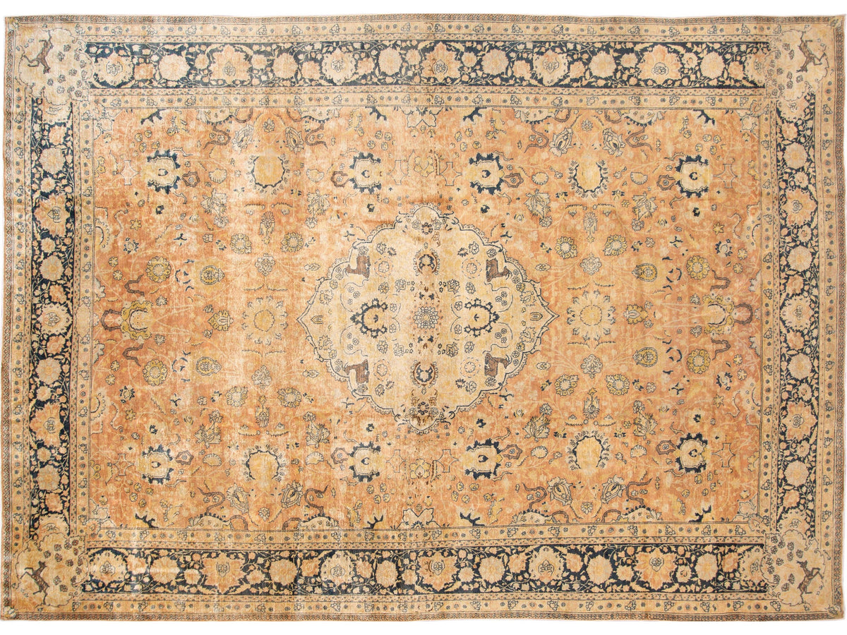 Antique Agra Wool Rug 12 X 16