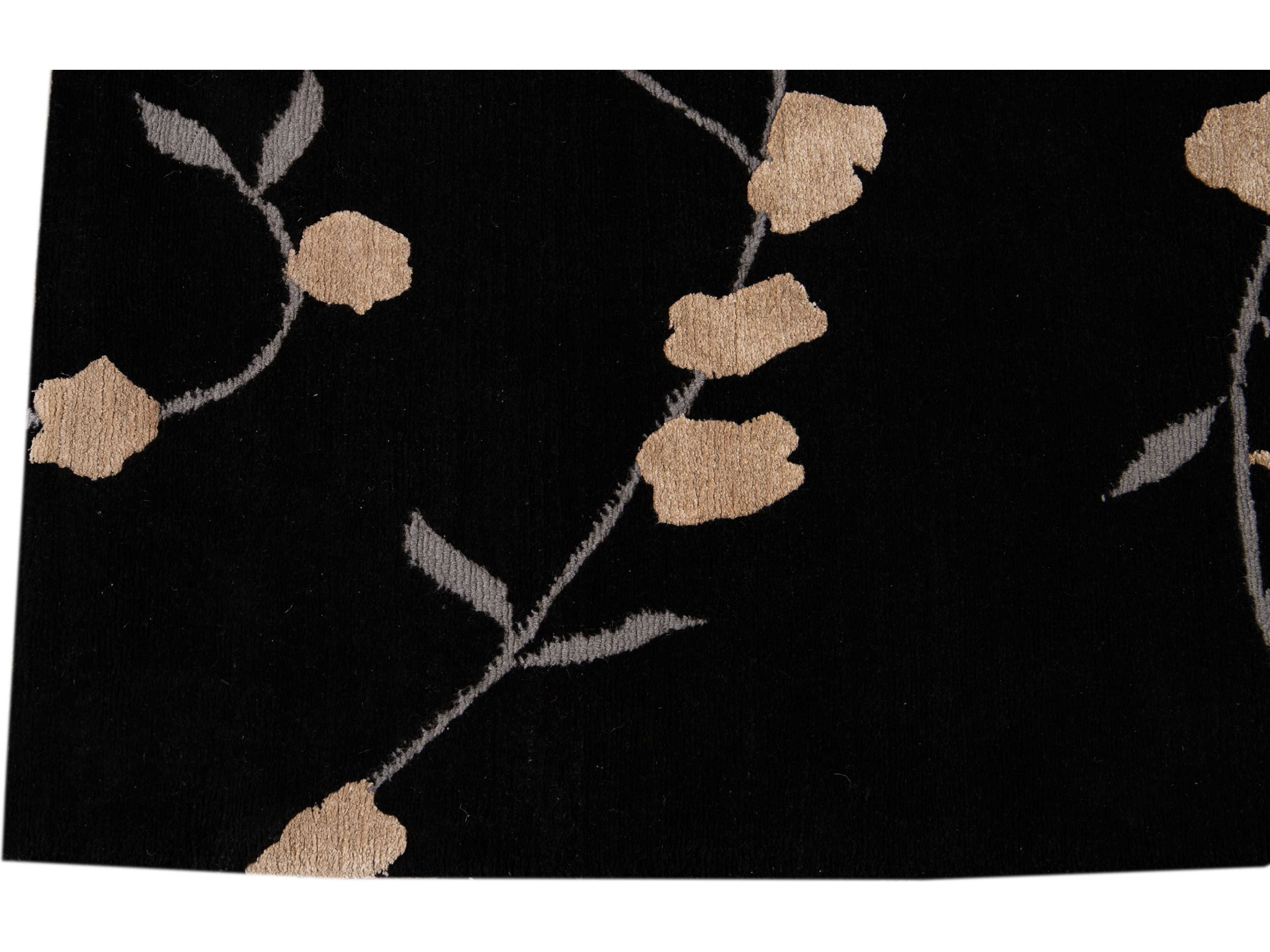 Transitional Tibetan Wool and Silk Rug 9 X 12