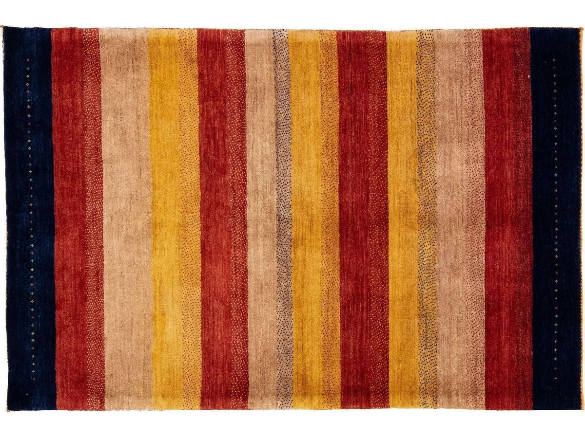 Modern Gabbeh Wool Rug 4 X 9