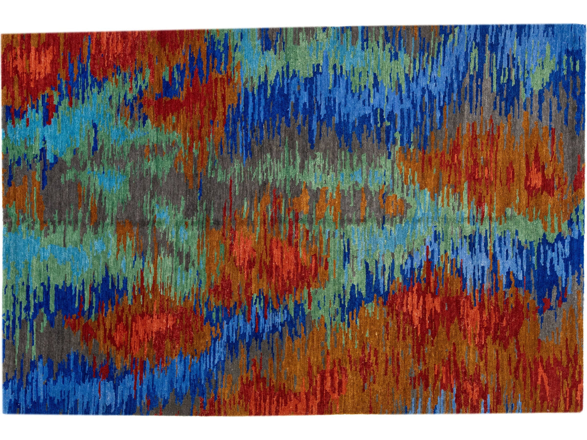 Modern Tibetan Wool Rug 6 X 9