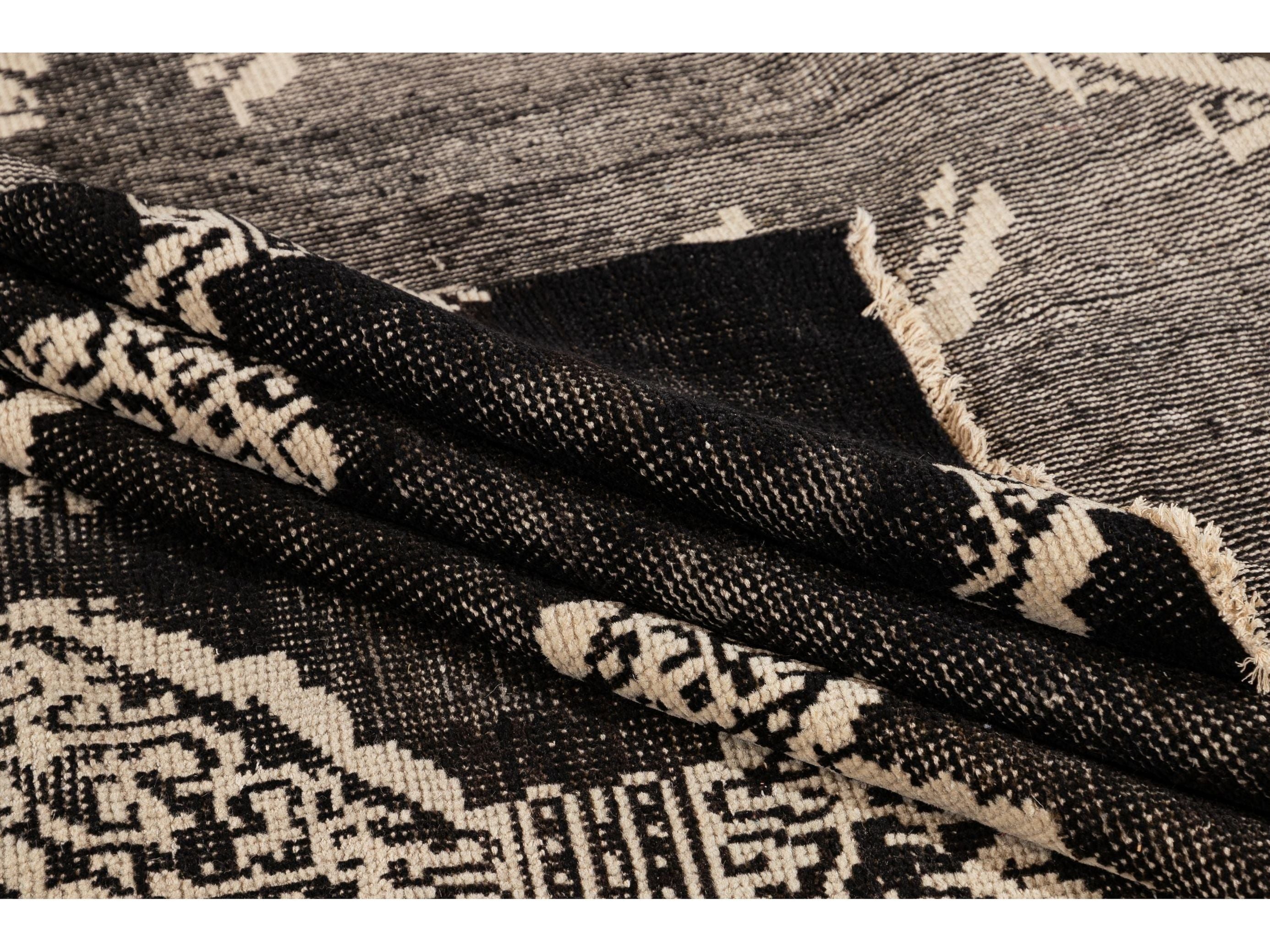 Mid-Century-Style Wool Rug 12 X 18