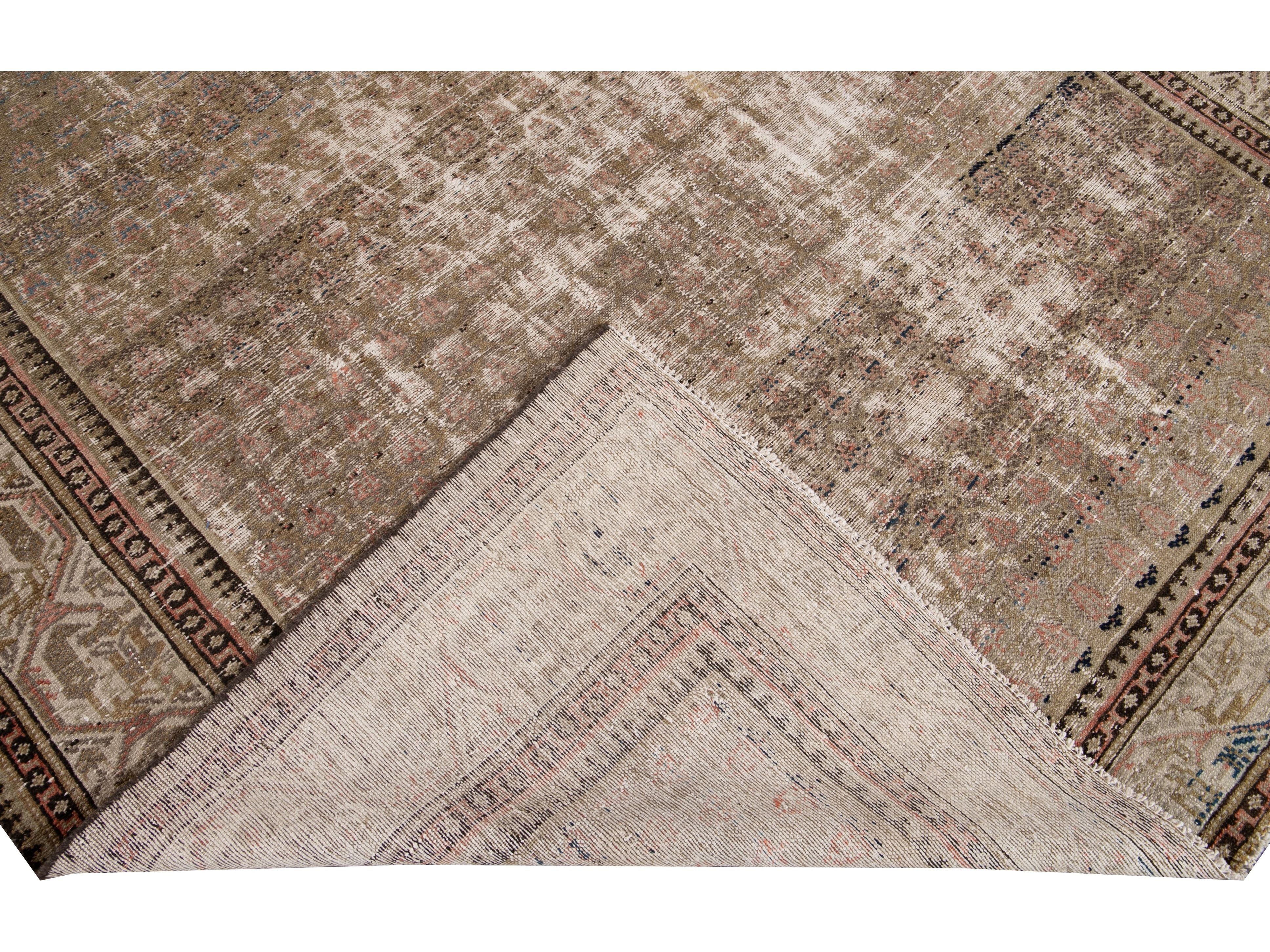 Antique Malayer Wool Runner 6 x 17