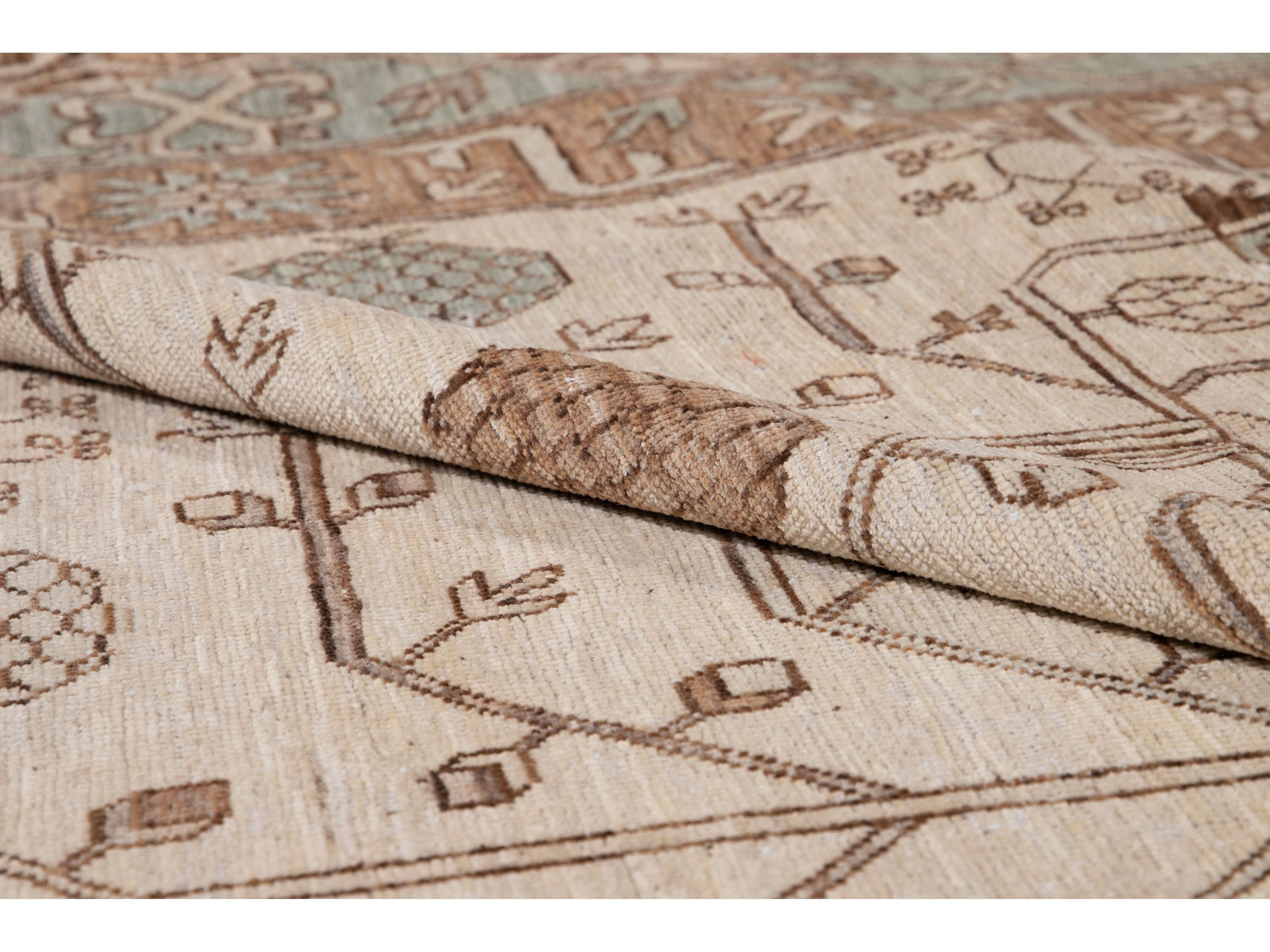 Modern Khotan Style Wool Rug 10 X 13