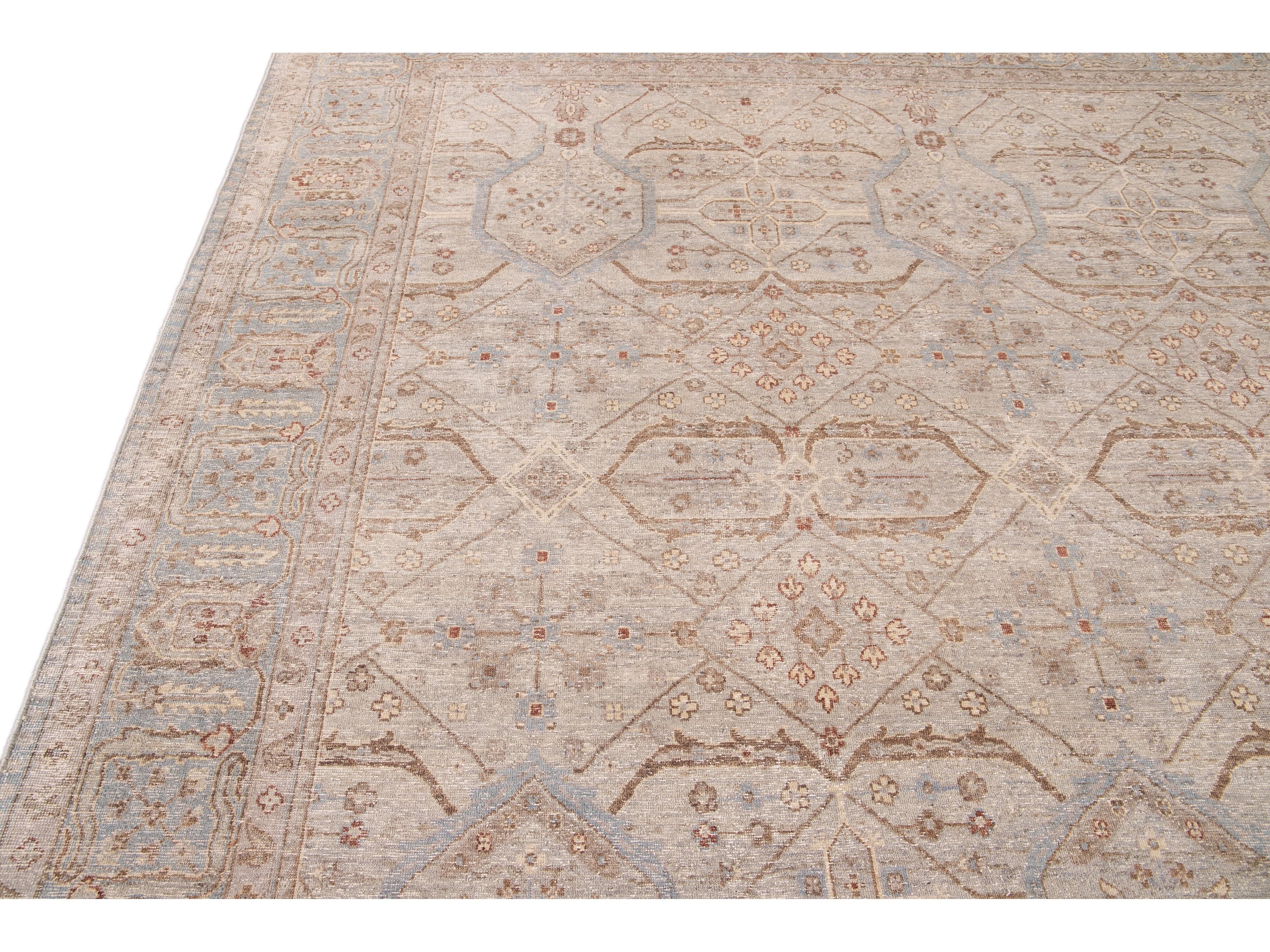 Modern Khotan Style Wool Rug 10 X 10