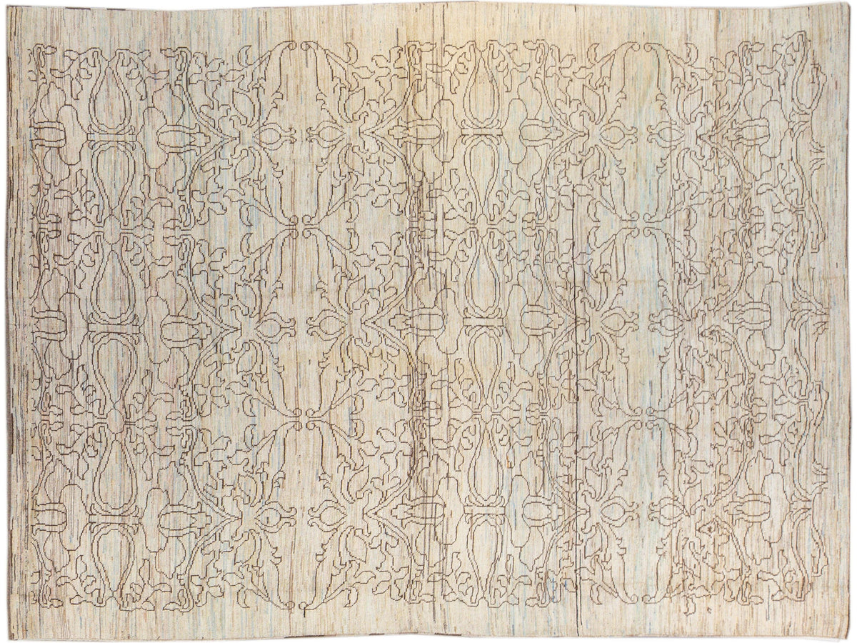 Modern Oushak Wool Rug 11 X 15