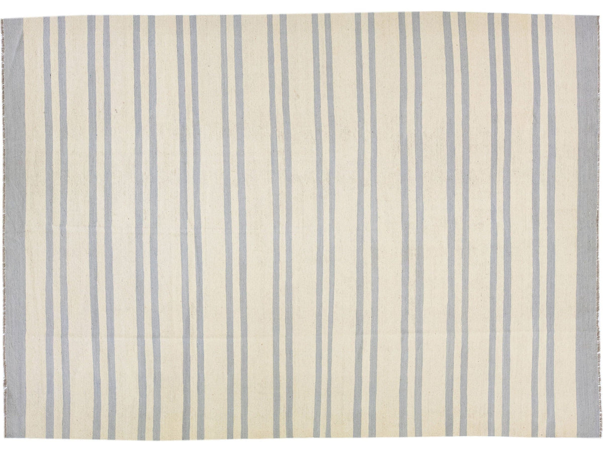 Modern Kilim Wool Rug 10 X 14