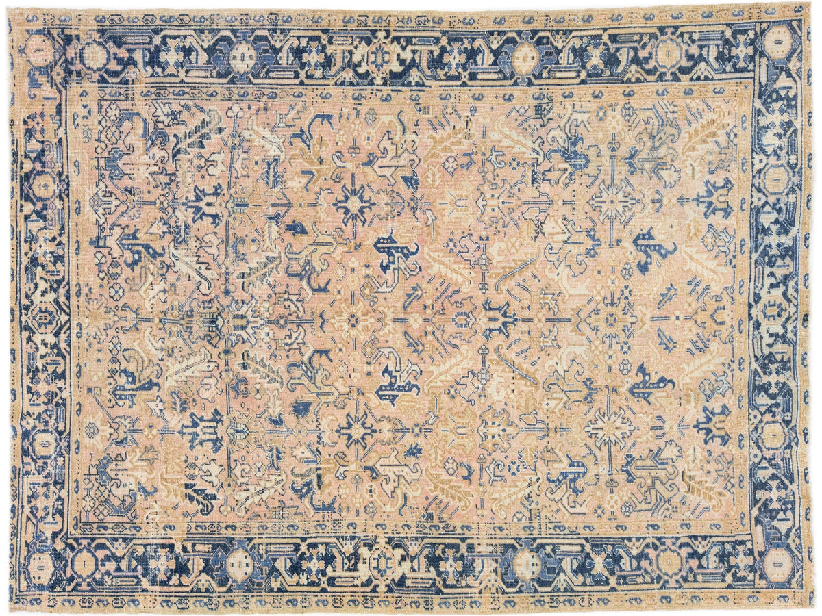 Antique Persian Heriz Wool Rug 8 X 11
