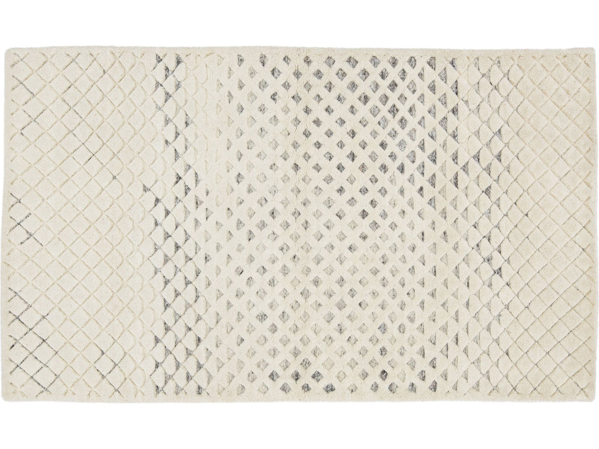 Modern Moroccan Wool Custom Rug