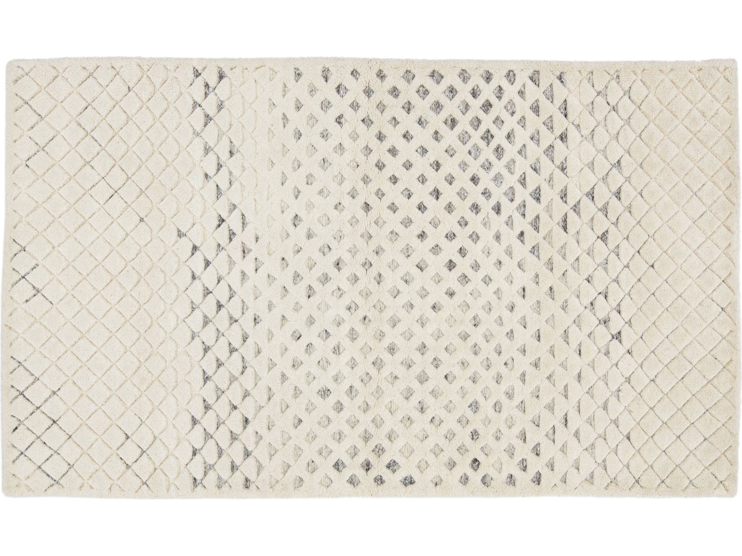 Modern Moroccan Style Custom Wool Rug