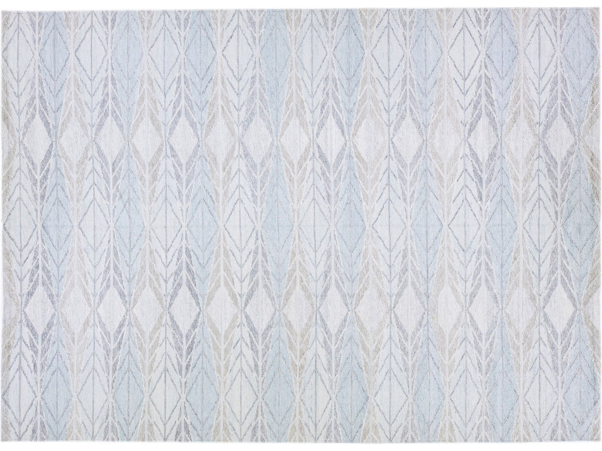 Modern Swedish Wool Rug 10 X 14