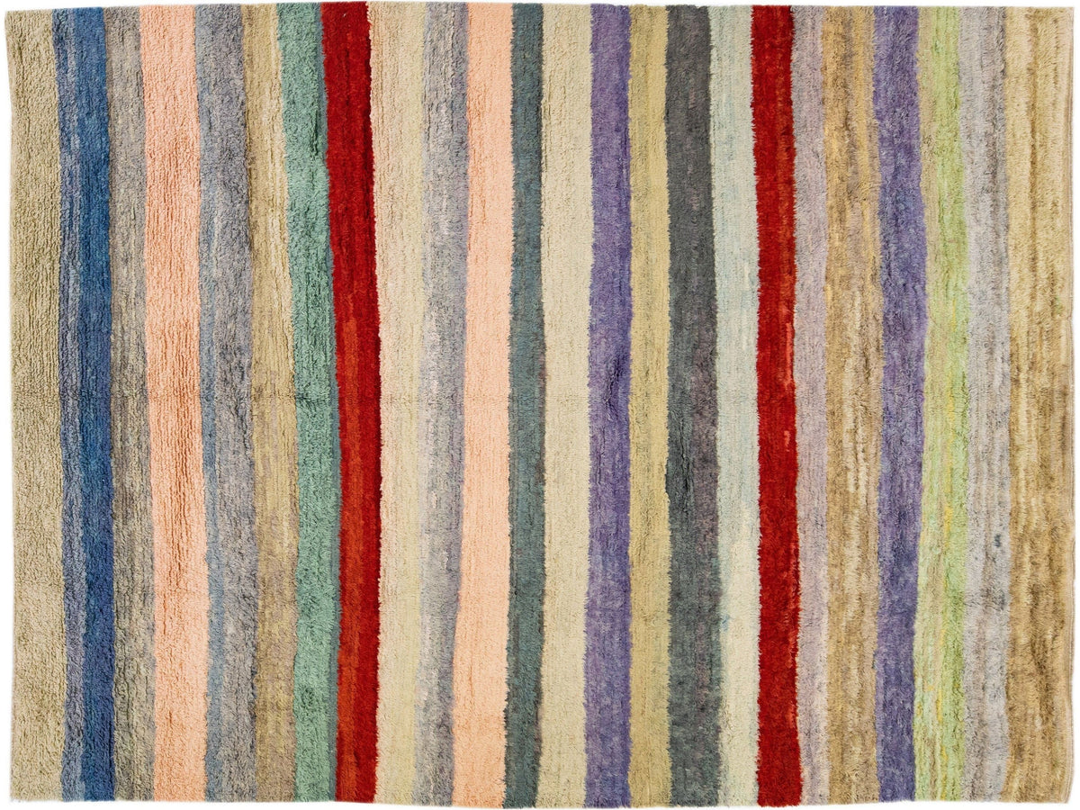 Modern Turkish Tulu Wool Rug 9 X 12