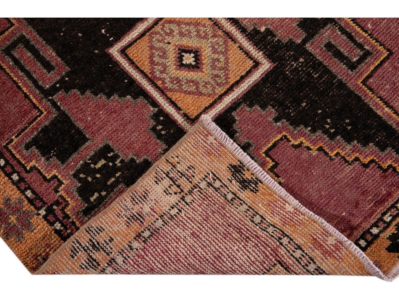 Vintage Turkish  Wool Runner 3 X 9