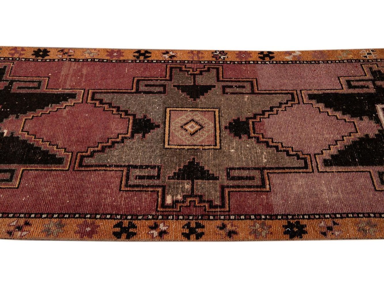 Vintage Turkish  Wool Runner 3 X 9