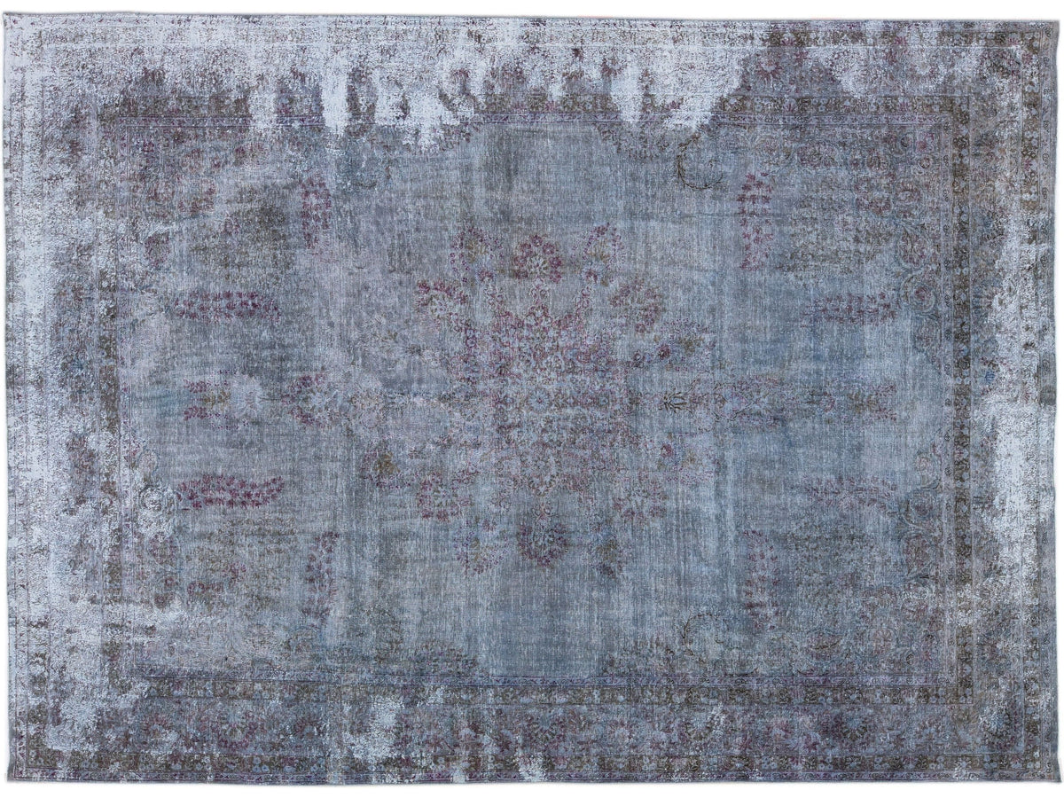Vintage Overdyed Wool Rug 8 X 11