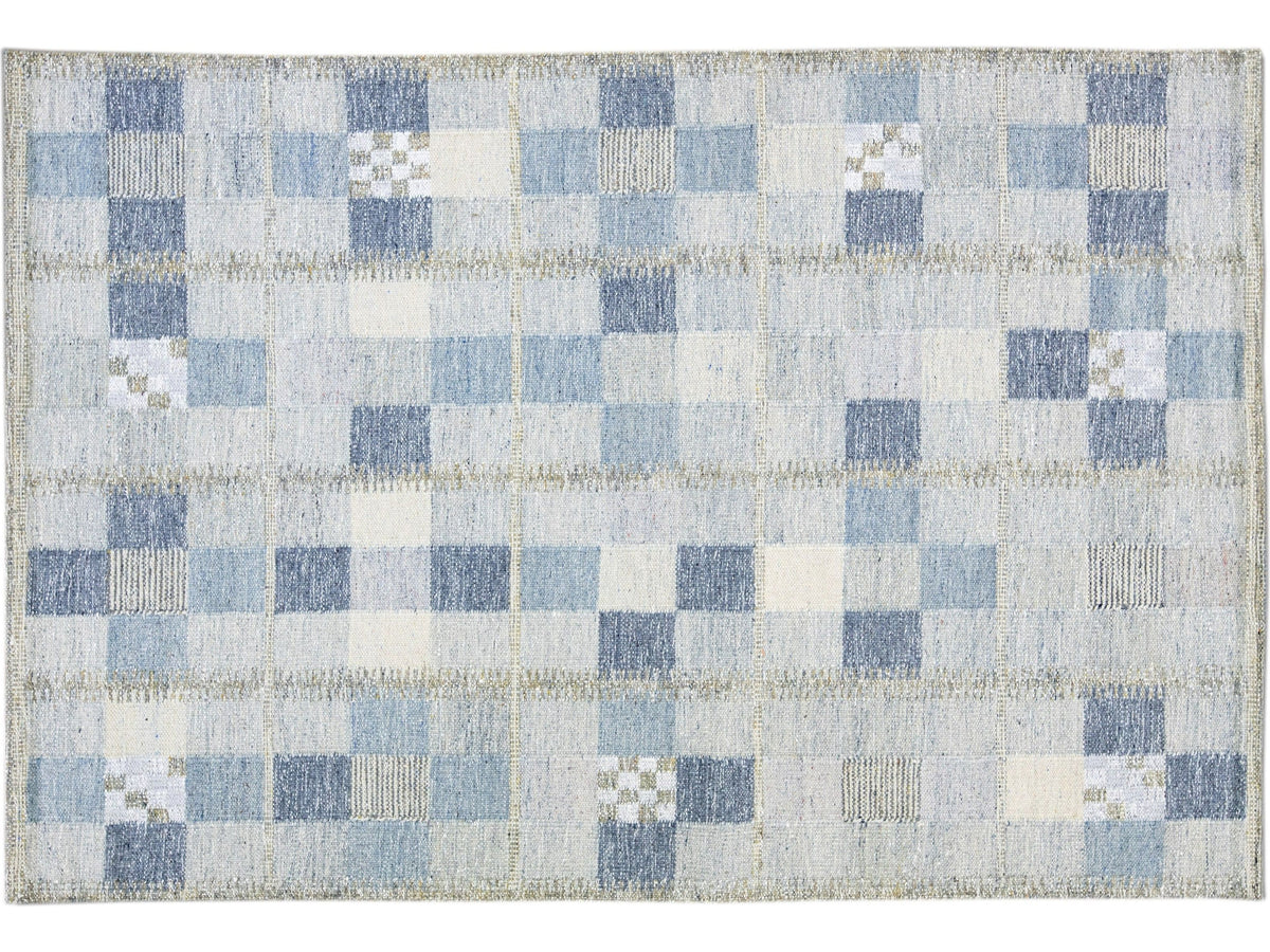 Modern Scandinavian Wool Rug 6 X 9