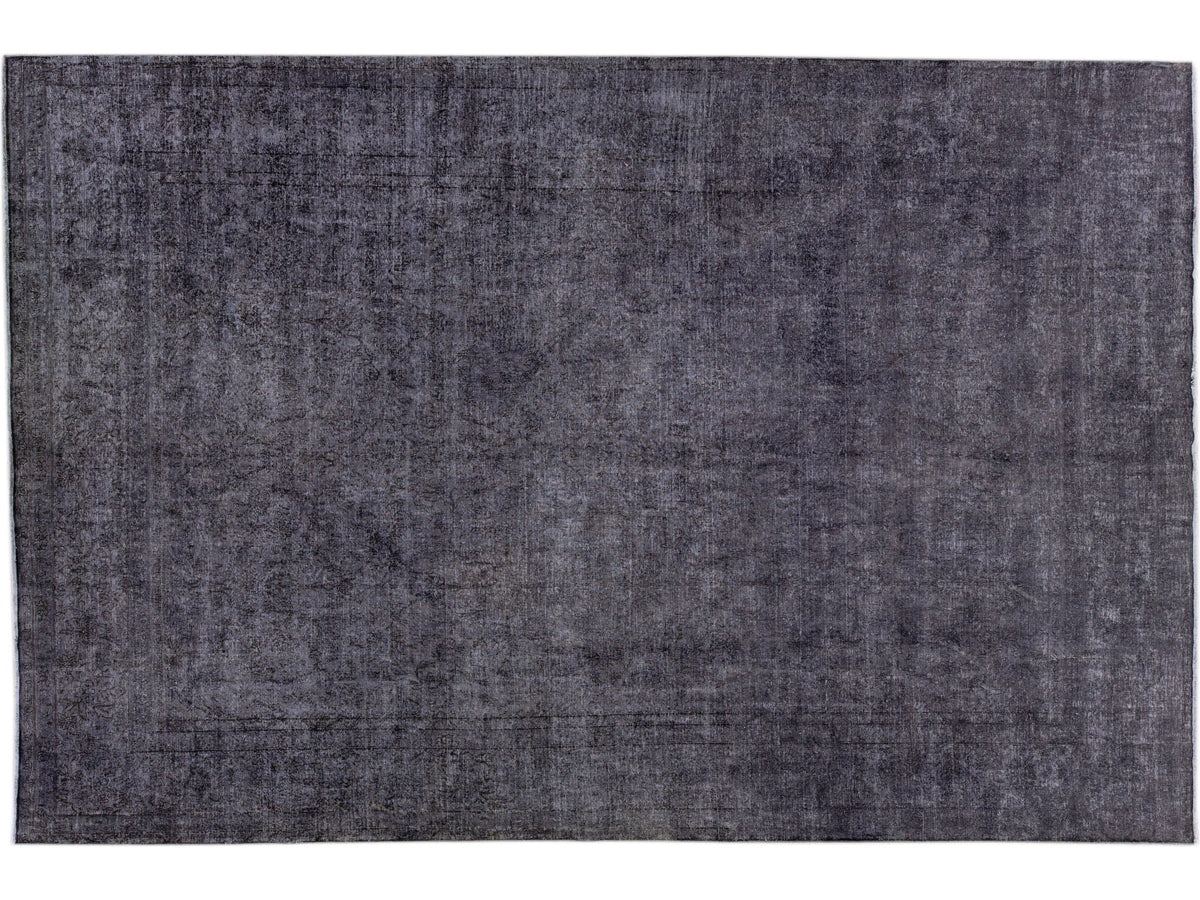Vintage Overdyed Wool Rug 10 X 14
