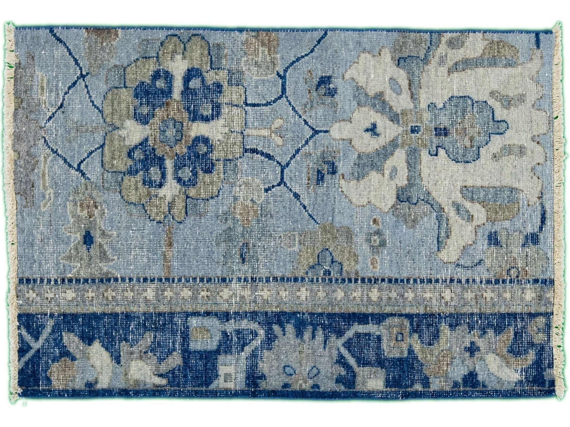 Modern Mahal Style Custom Wool Rug