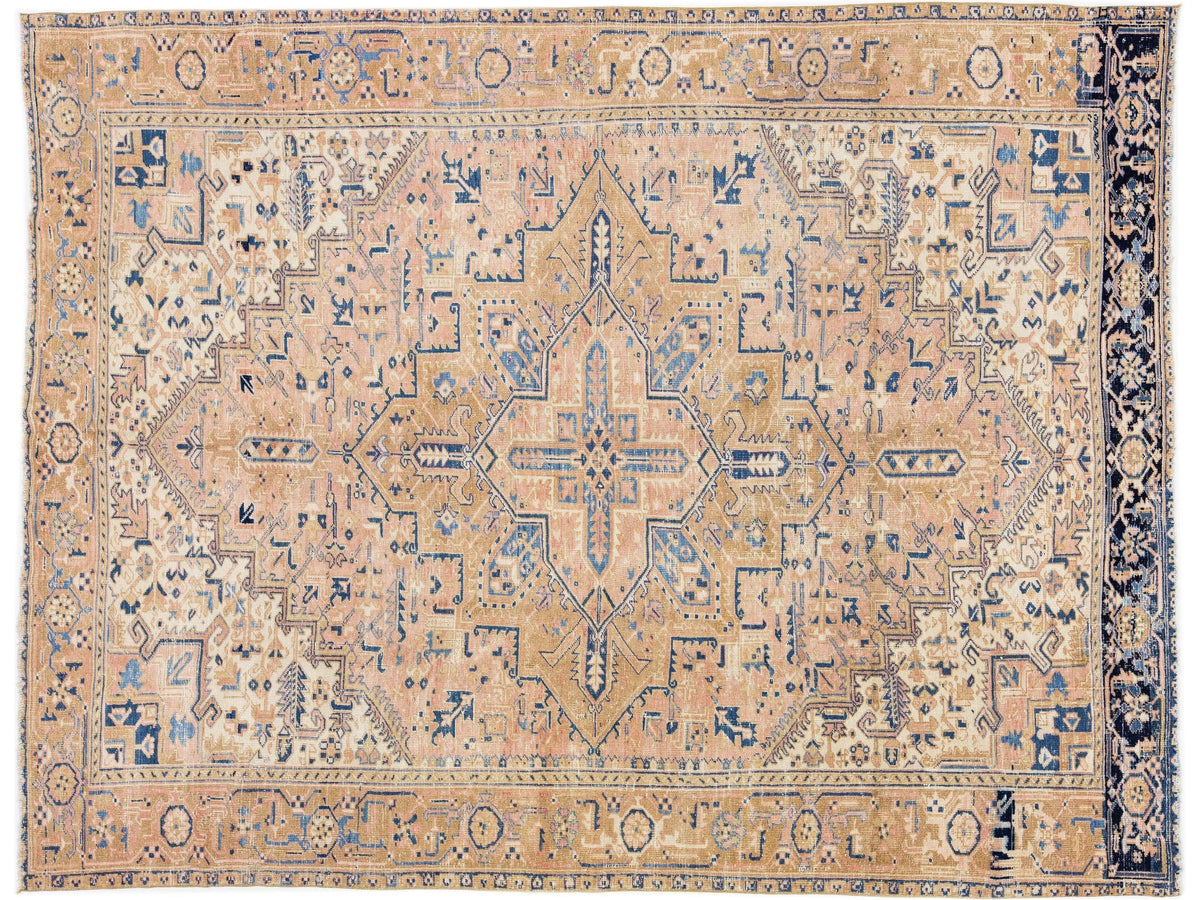 Antique Persian Heriz Wool Rug 8 X 10
