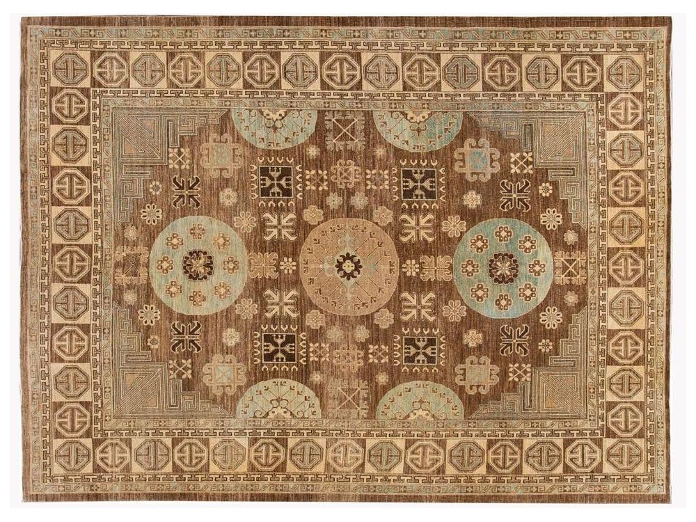 Modern Khotan Wool Rug 9 X 12