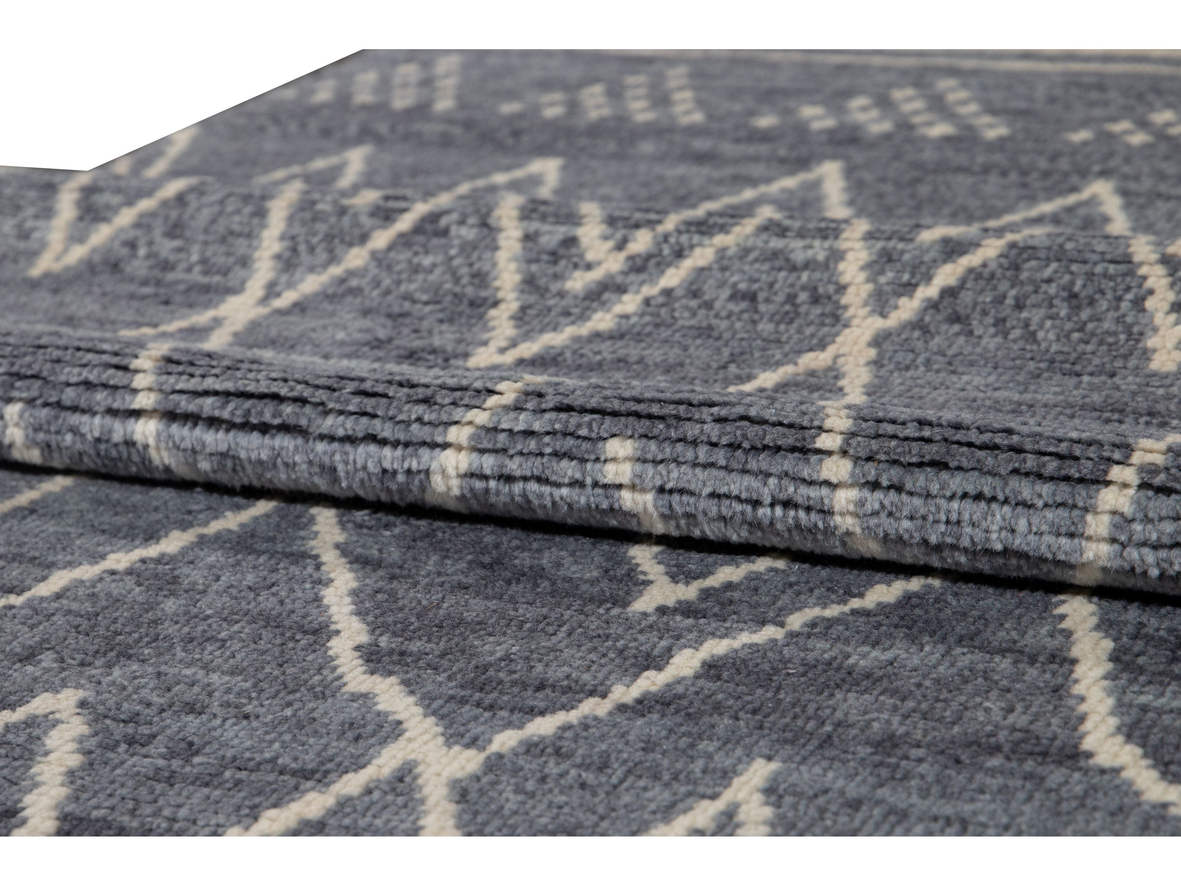 Modern Moroccan Wool Runner 3 X 13