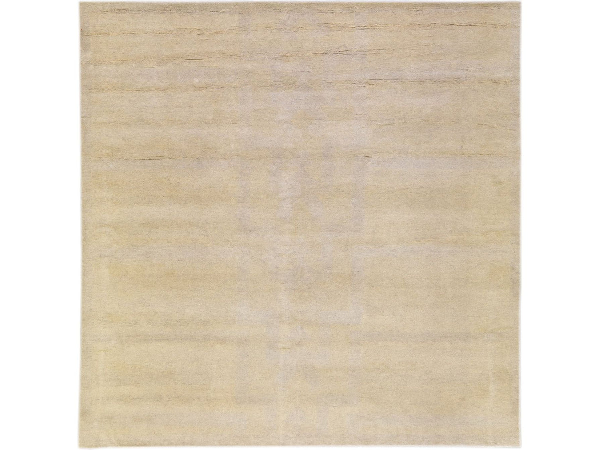 Modern Moroccan Square Wool Rug 10 X 10