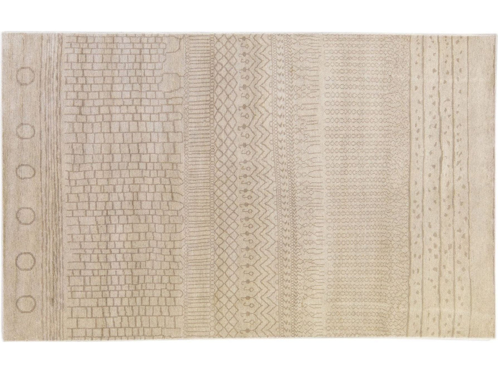 Modern Moroccan Wool Rug 7 X 12