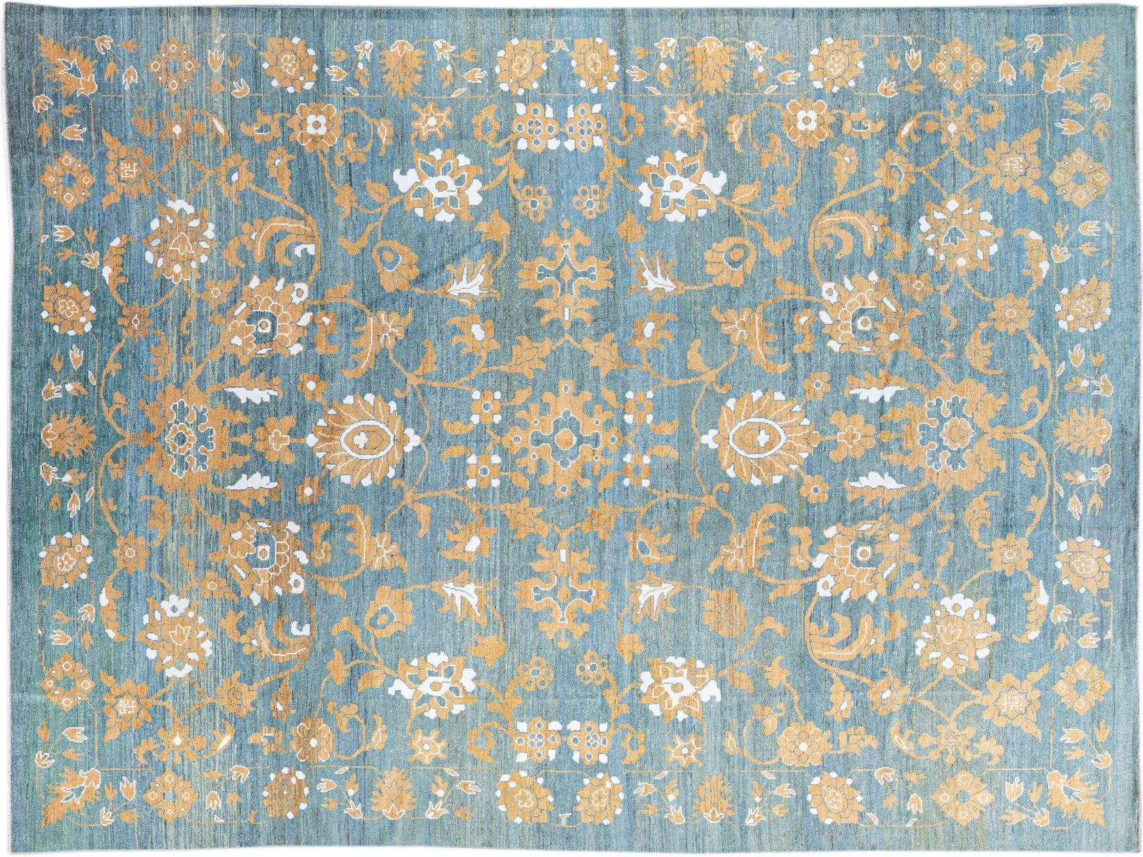 Modern Oushak Wool Rug 12 X 16