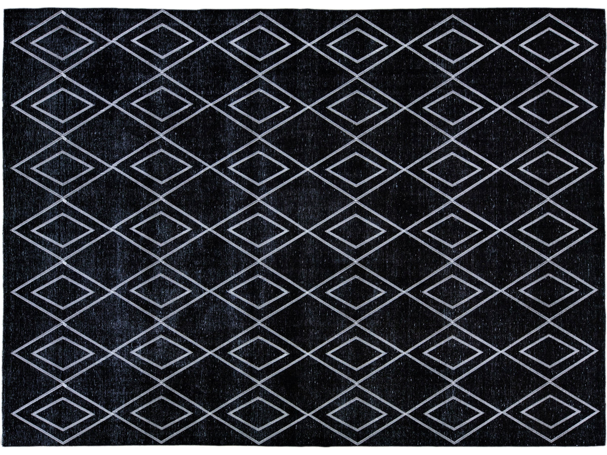 Modern Turkish Wool Rug 9 X 13