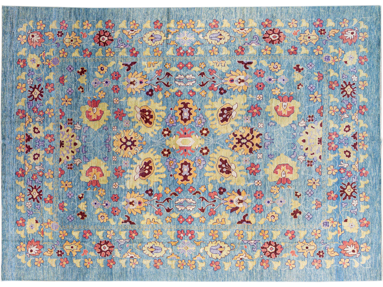 Modern Oushak Wool Rug 12 X 16