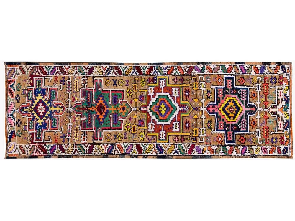 Mid-20th Century Vintage Turkish Wool Runner Rug 3 X 8