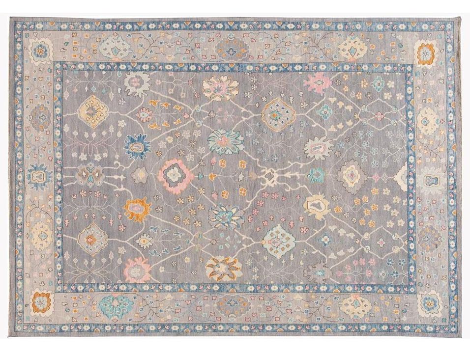 New  Contemporary Oushak Style Wool Rug 10 X 14