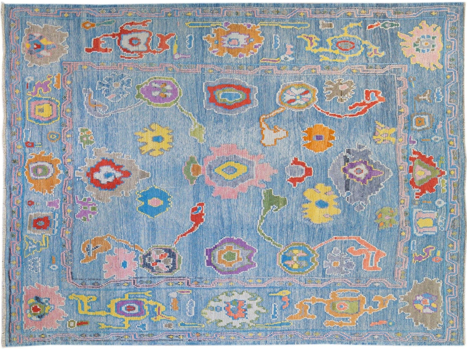 Modern Turkish Tulu Wool Rug 10 X 14