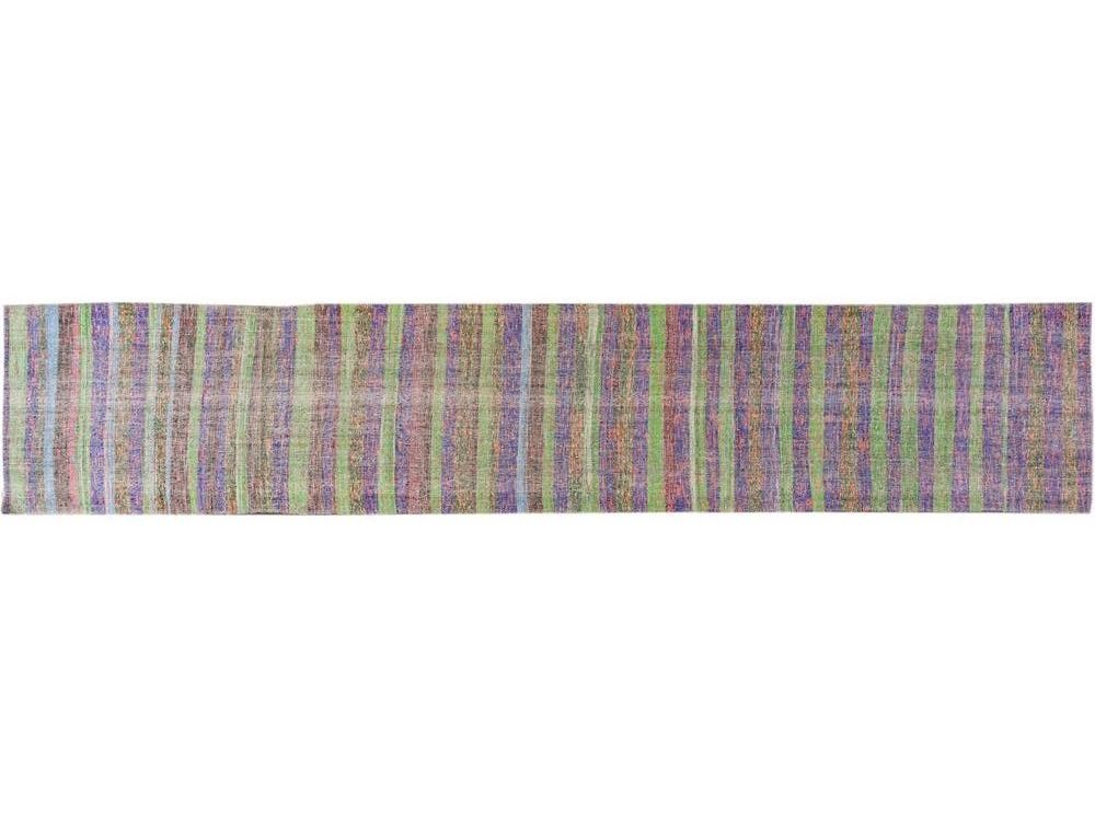 Vintage Flatweave Wool Runner 4 X 20