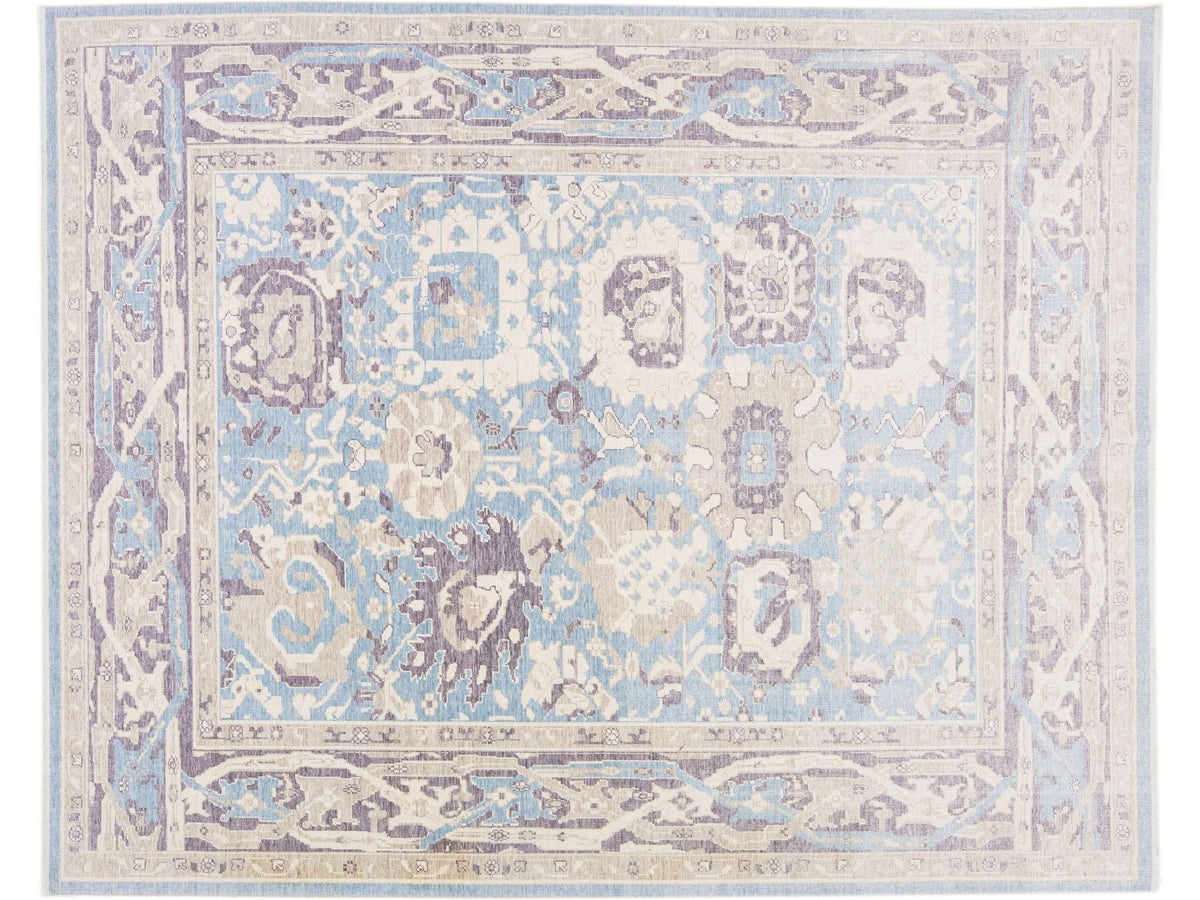 Modern Oushak Wool Rug 8 X 10