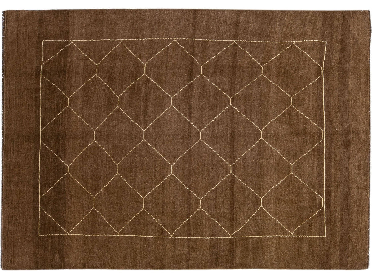 Vintage Moroccan Wool Rug 7 X 10